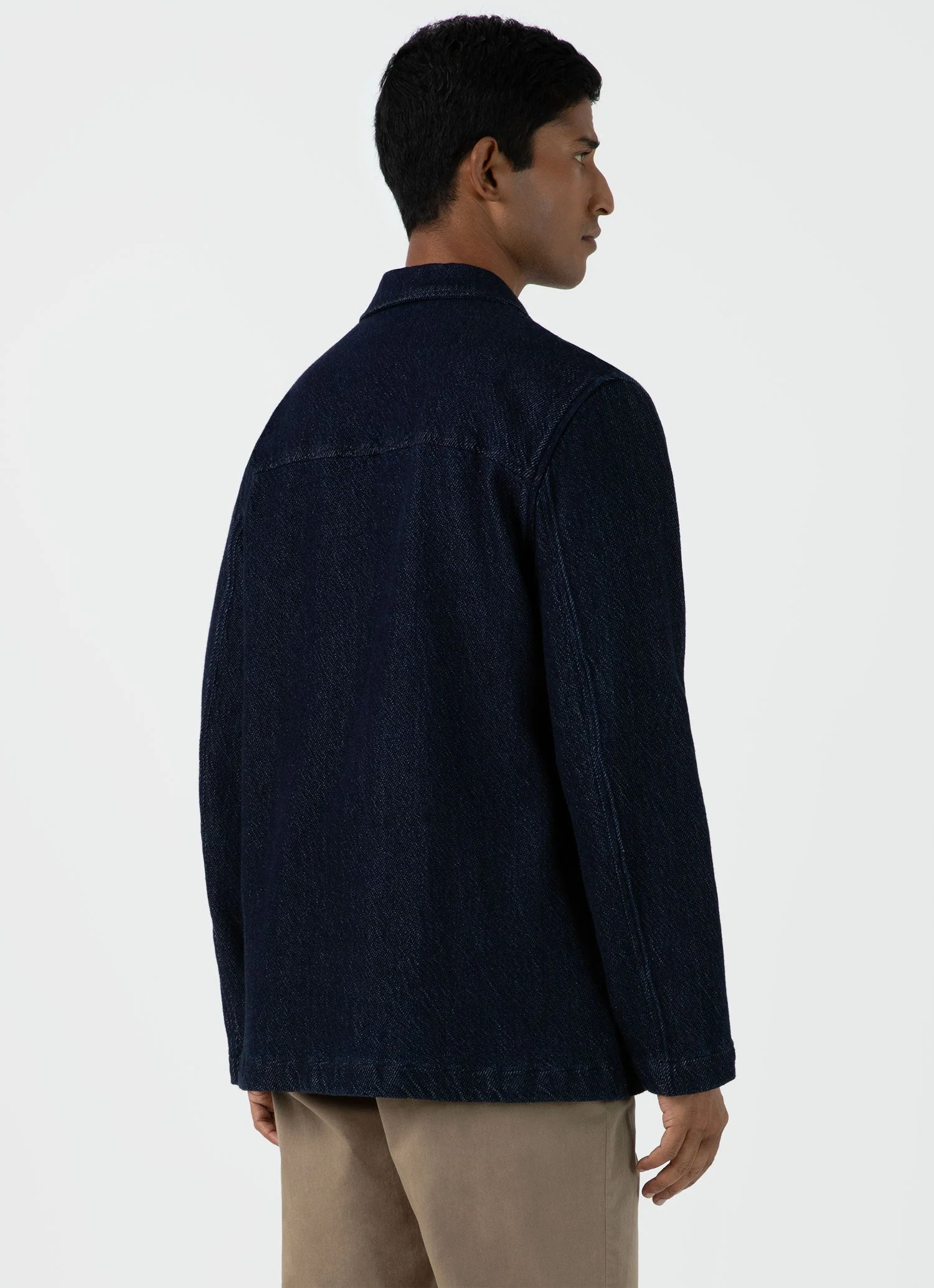 Men's Denim Chore Jacket in Selvedge Denim - Image 5