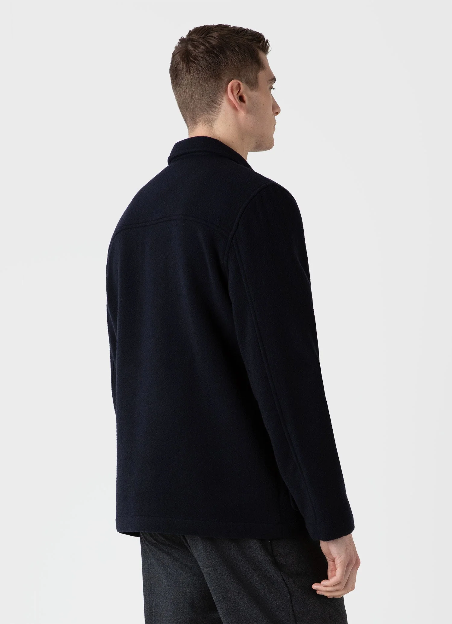 Men's Double Faced Chore Jacket in Navy - Image 5