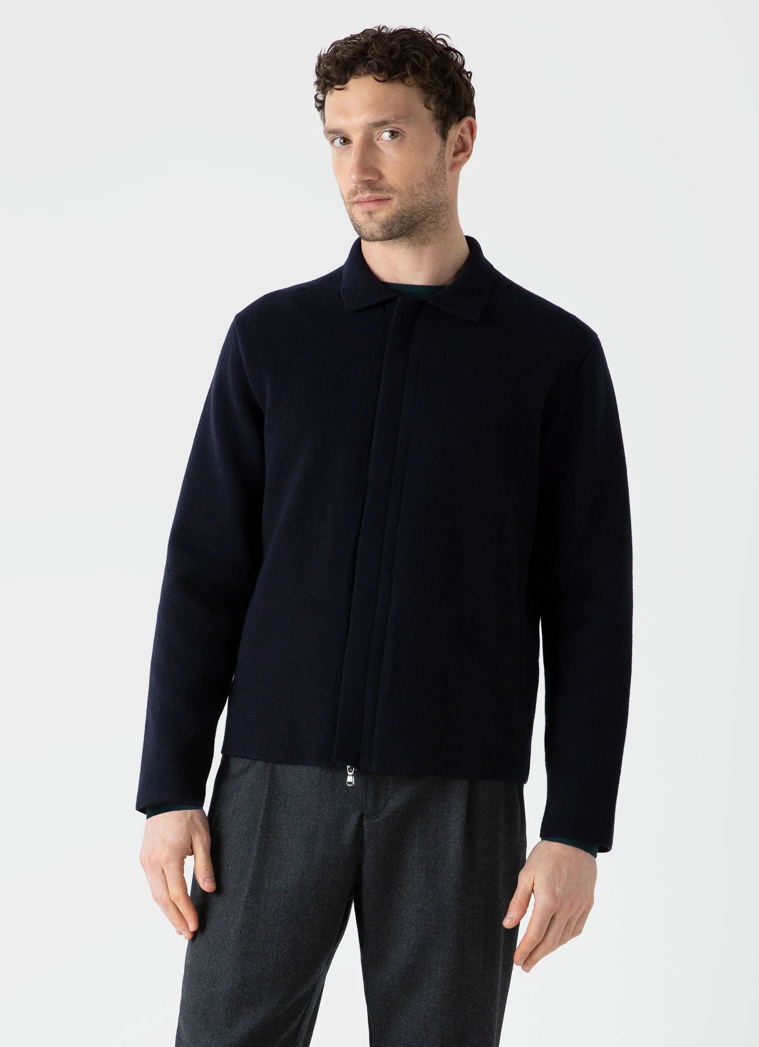 Men's Double Faced Jacket in Navy - Image 2