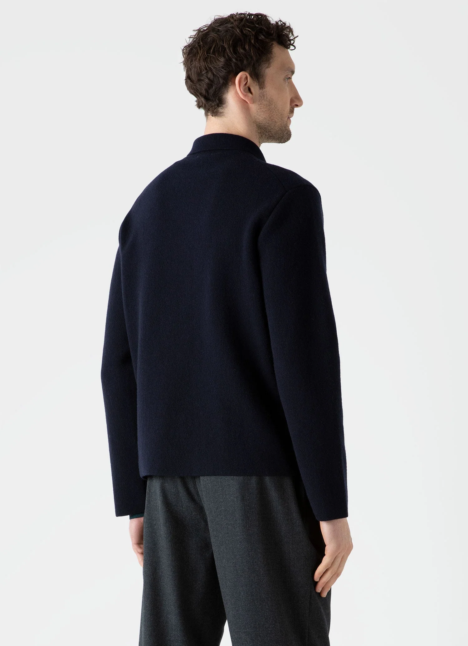 Men's Double Faced Jacket in Navy - Image 5