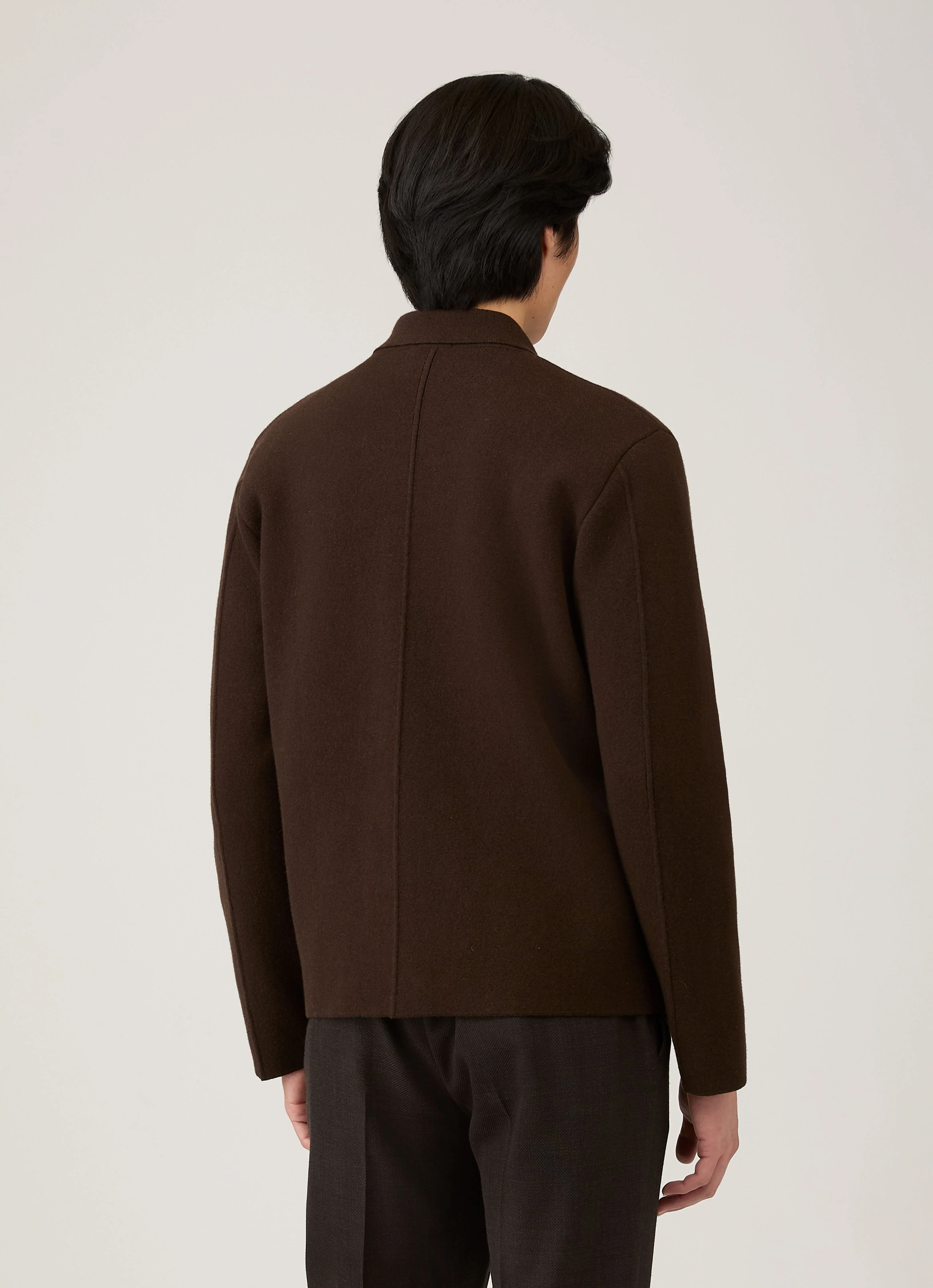 Men's Double Faced Jacket in Truffle - Image 5