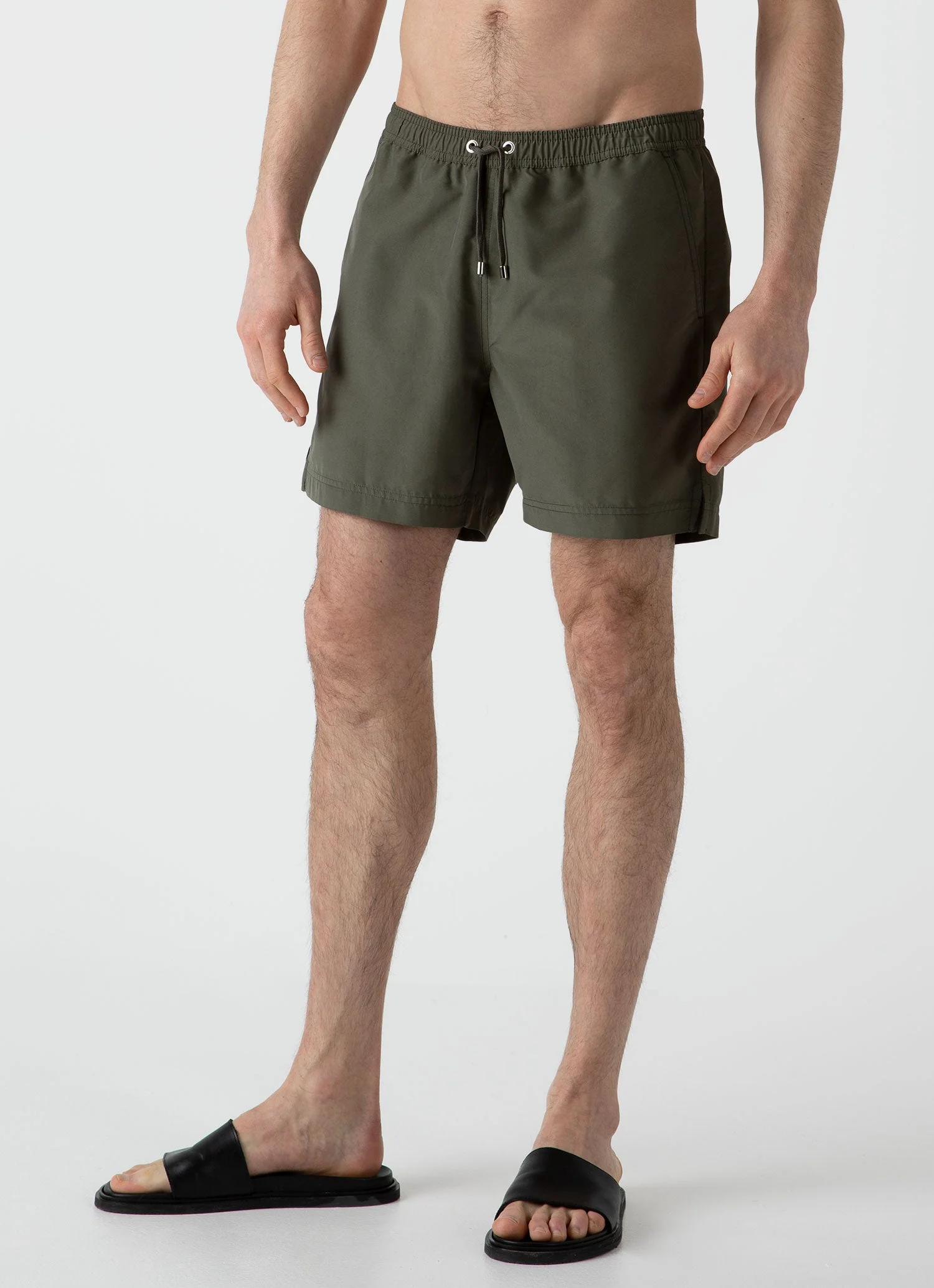 Men's Drawstring Swim Short in Hunter Green - Image 3