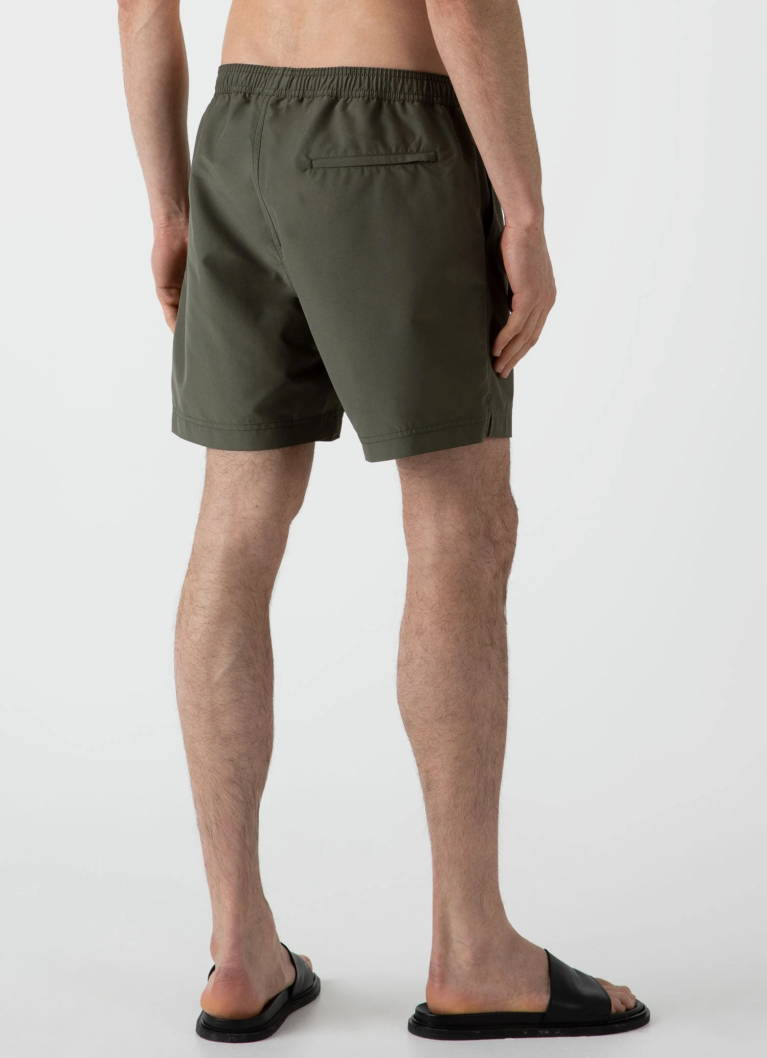 Men's Drawstring Swim Short in Hunter Green - Image 5
