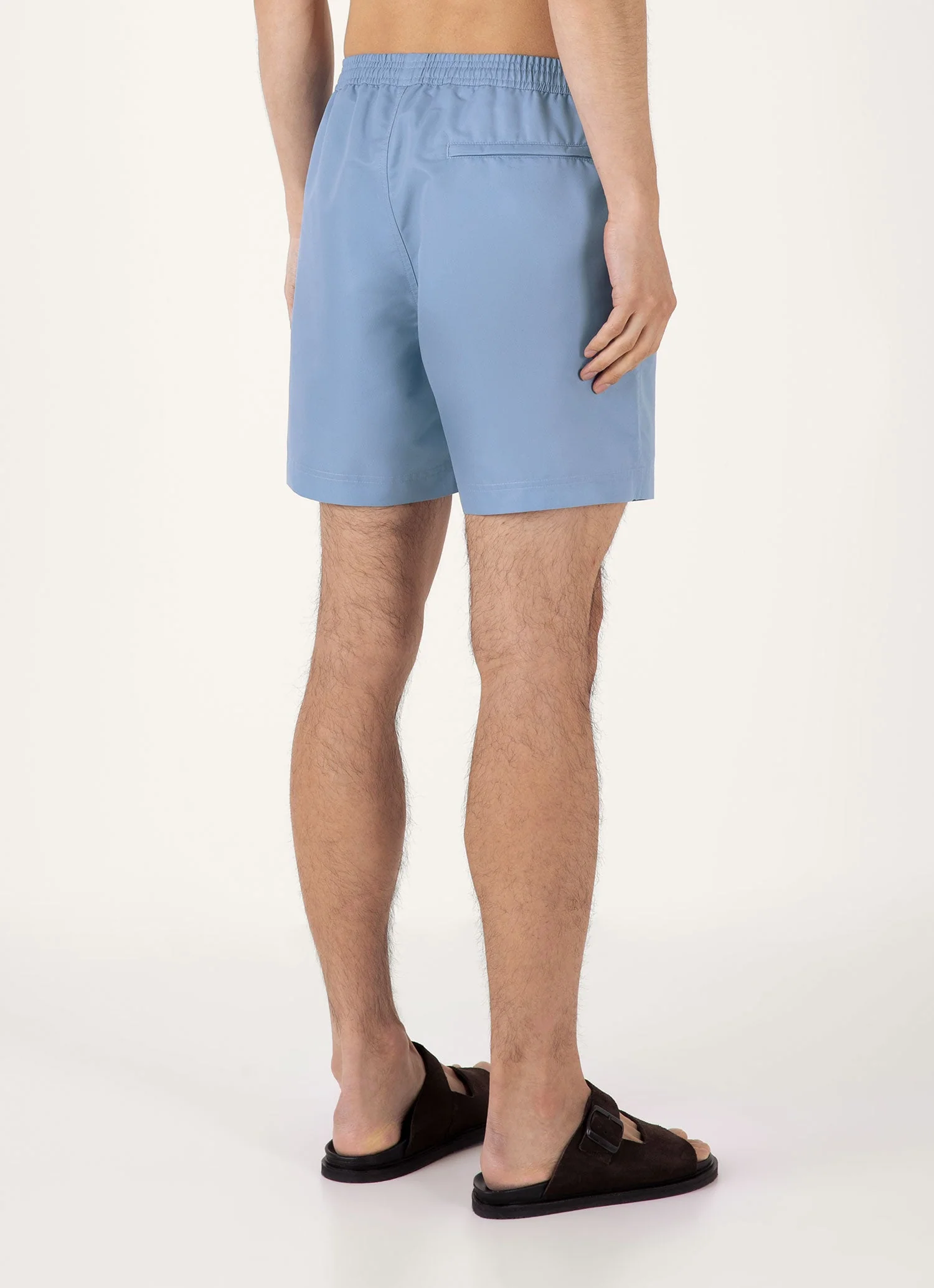 Men's Drawstring Swim Shorts in Vintage Blue - Image 5