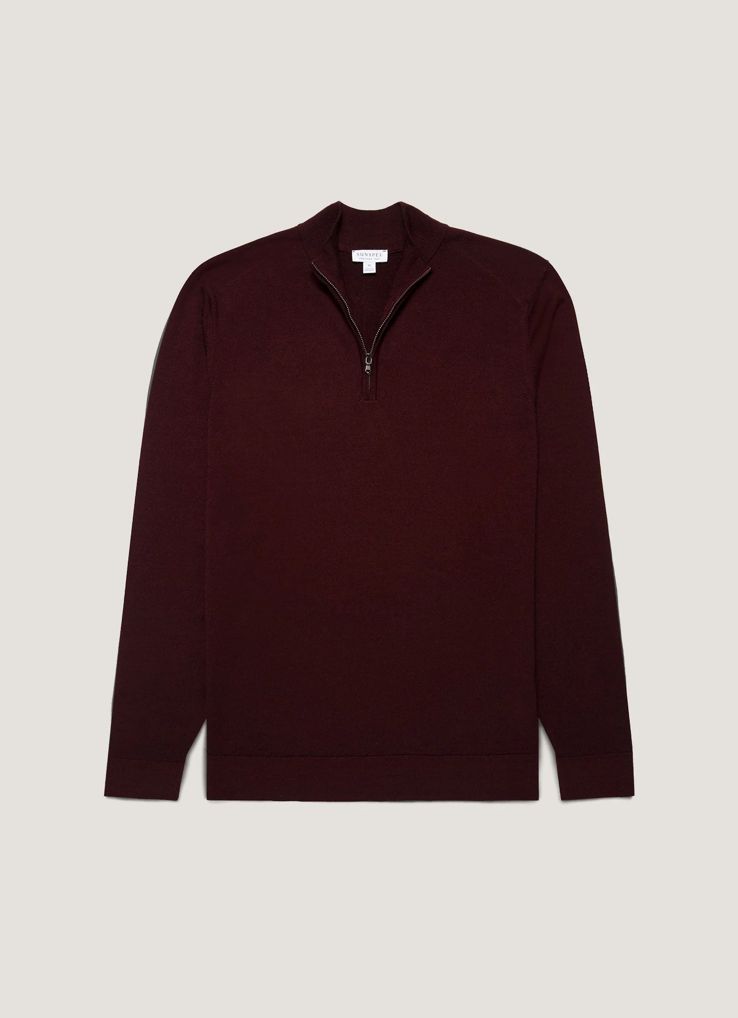 Men's Extra-Fine Merino Zip Neck in Bakelite