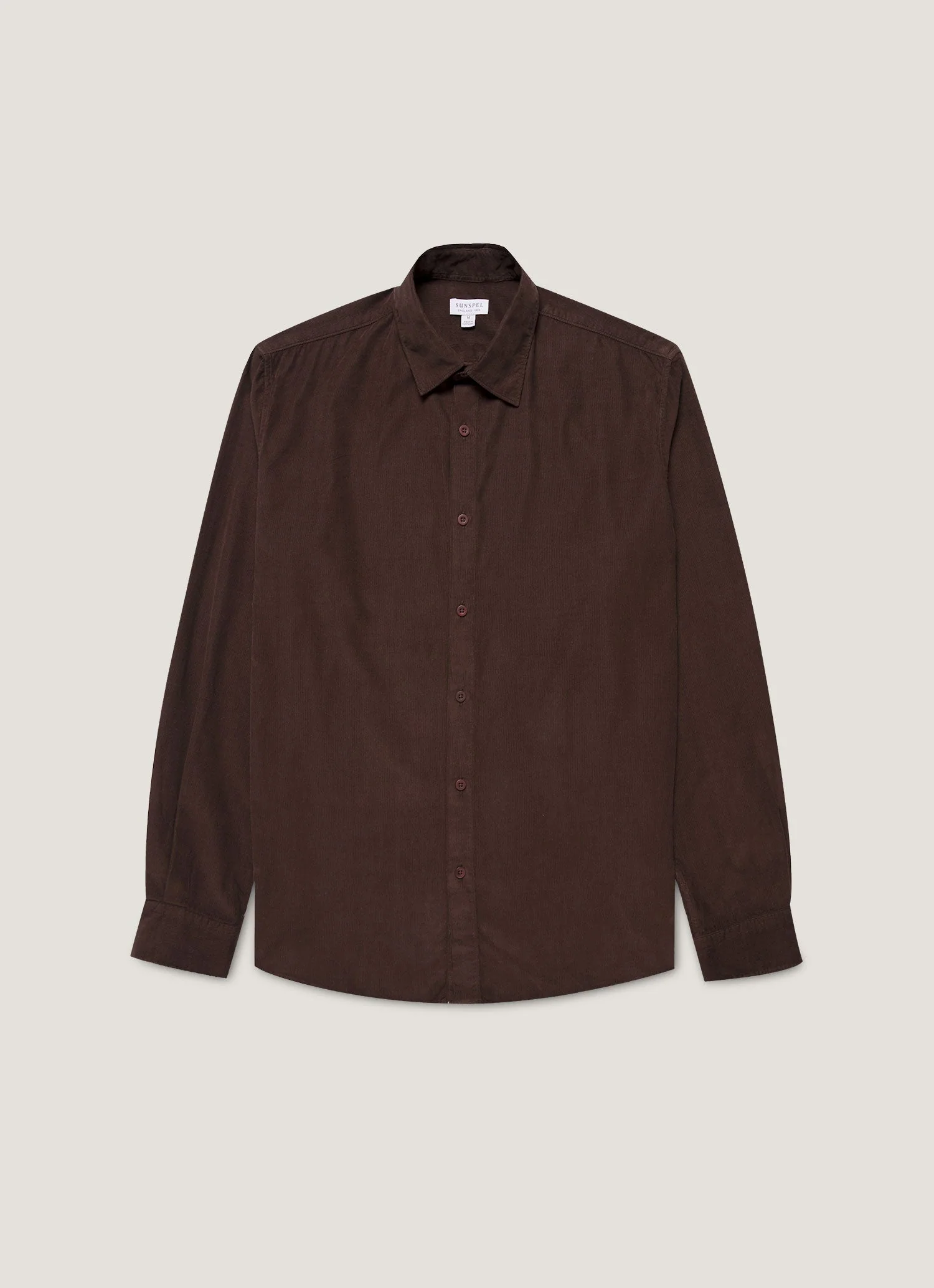 Men's Fine Cord Shirt in Truffle