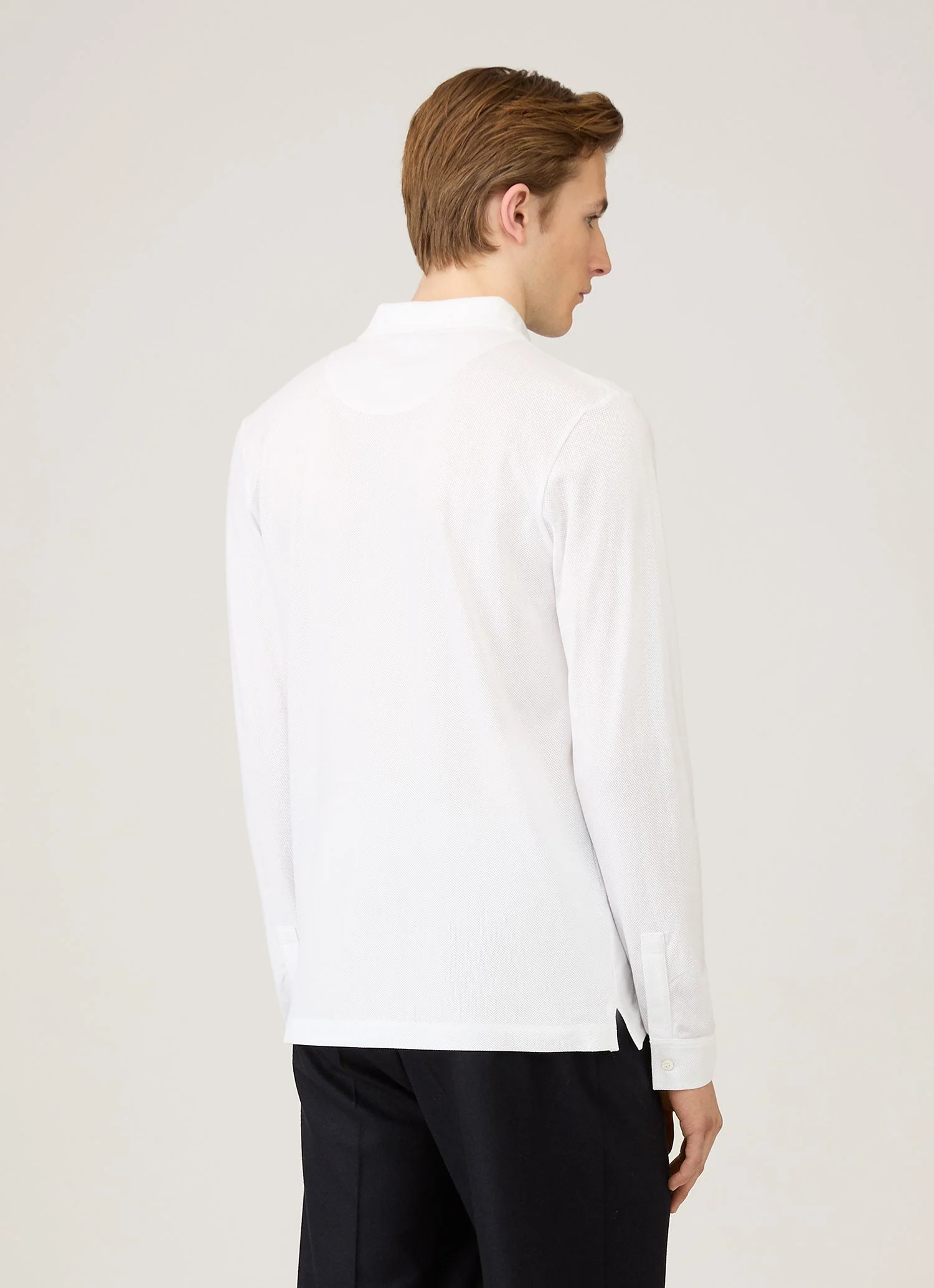 Men's Long Sleeve Riviera Shirt in White - Image 5