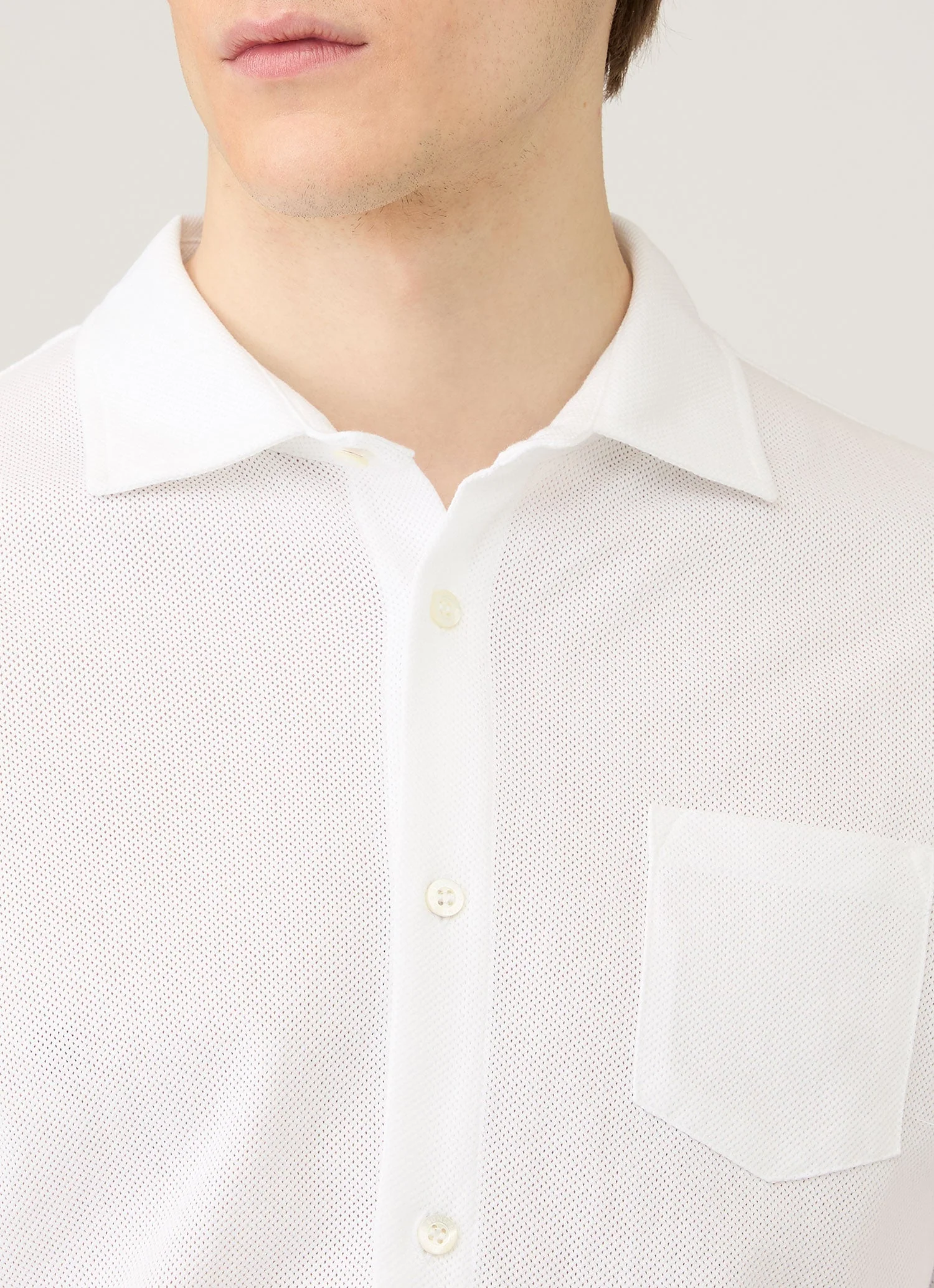 Men's Long Sleeve Riviera Shirt in White - Image 6