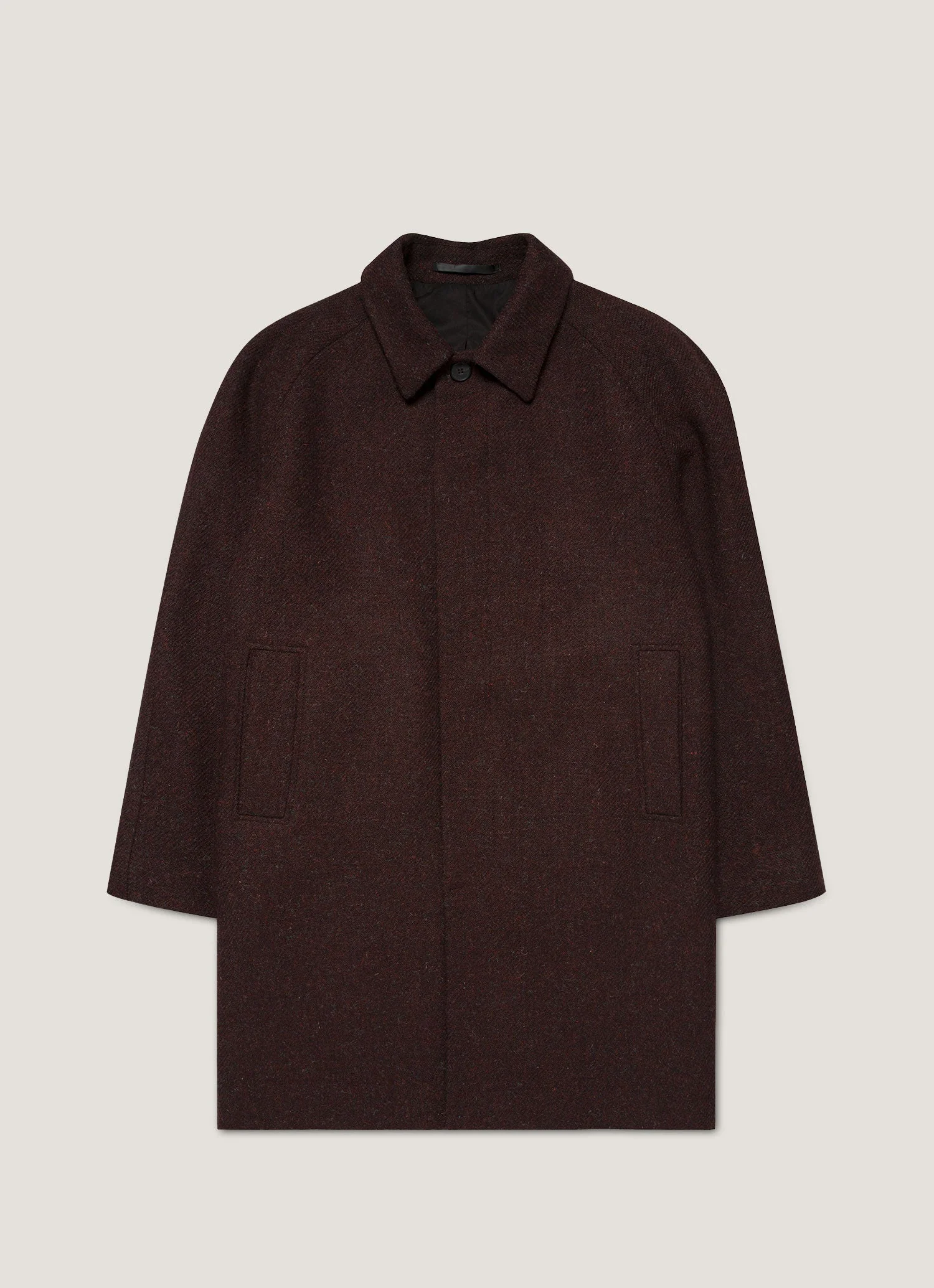 Men's Harris Tweed Car Coat in Truffle