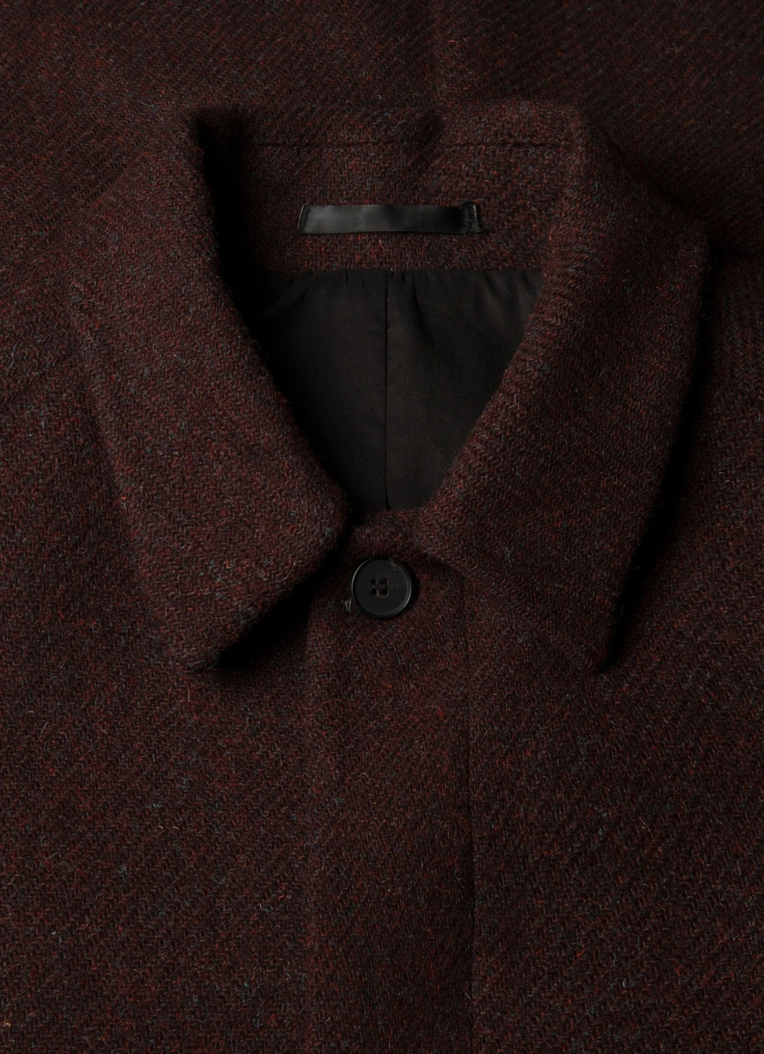 Men's Harris Tweed Car Coat in Truffle - Image 4
