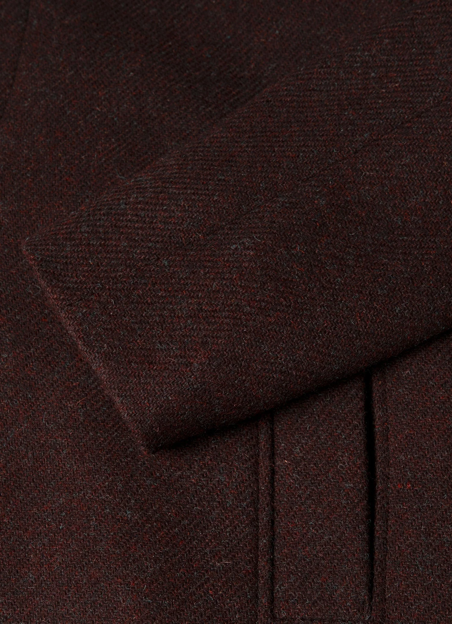 Men's Harris Tweed Car Coat in Truffle - Image 7
