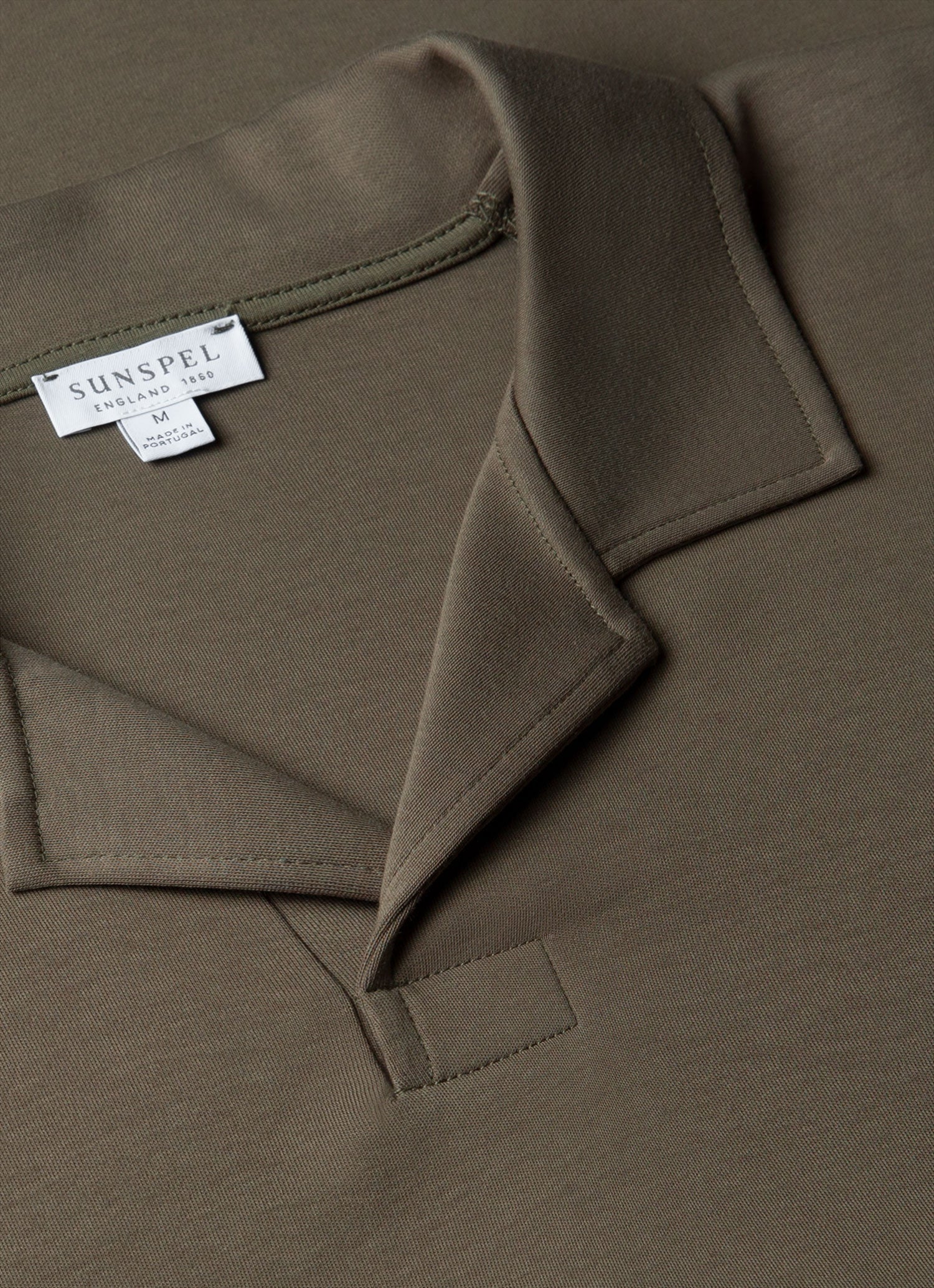 Men's Heavyweight Polo Shirt in Khaki - Image 4