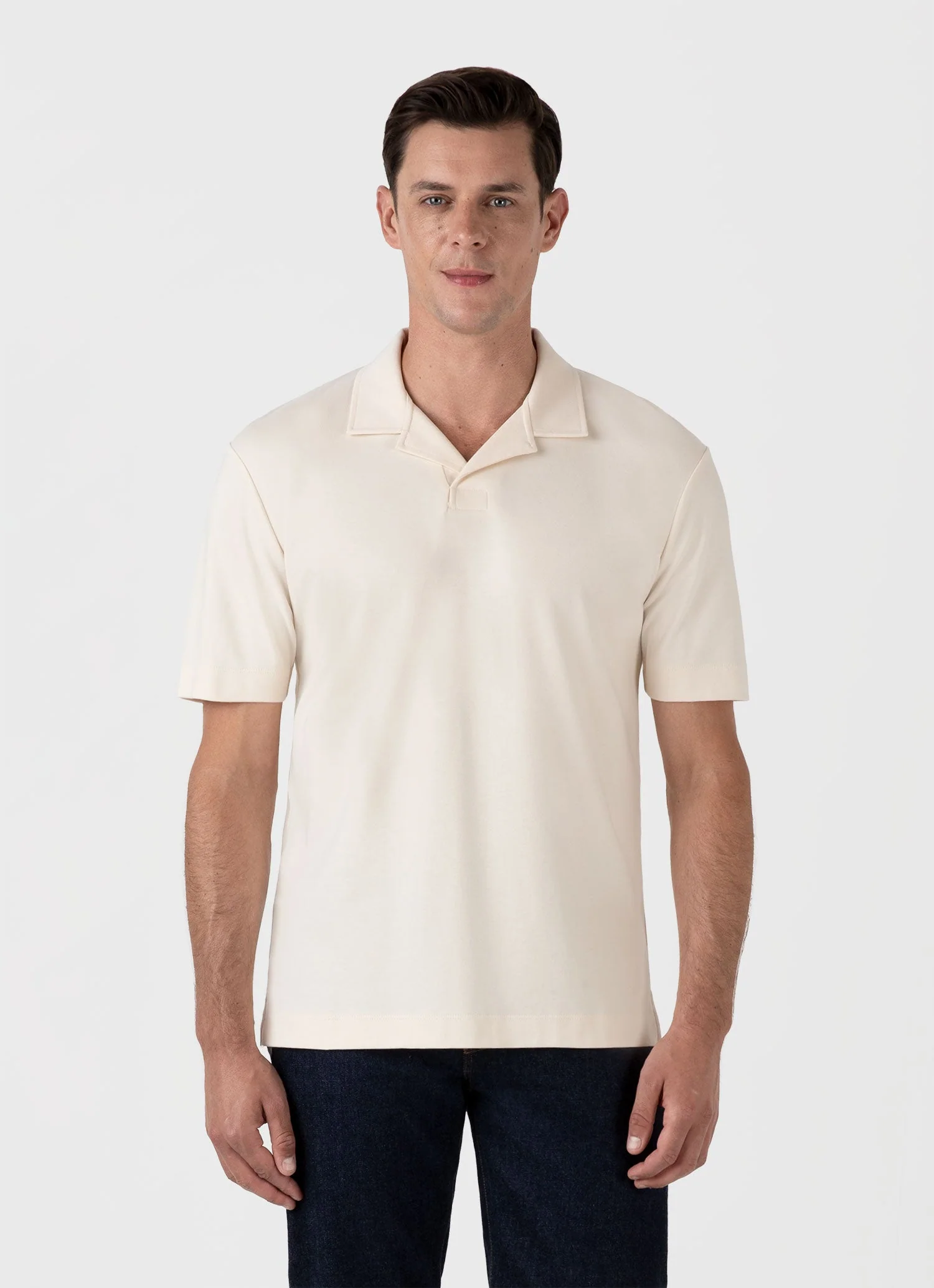 Men's Heavyweight Polo Shirt in Undyed - Image 2