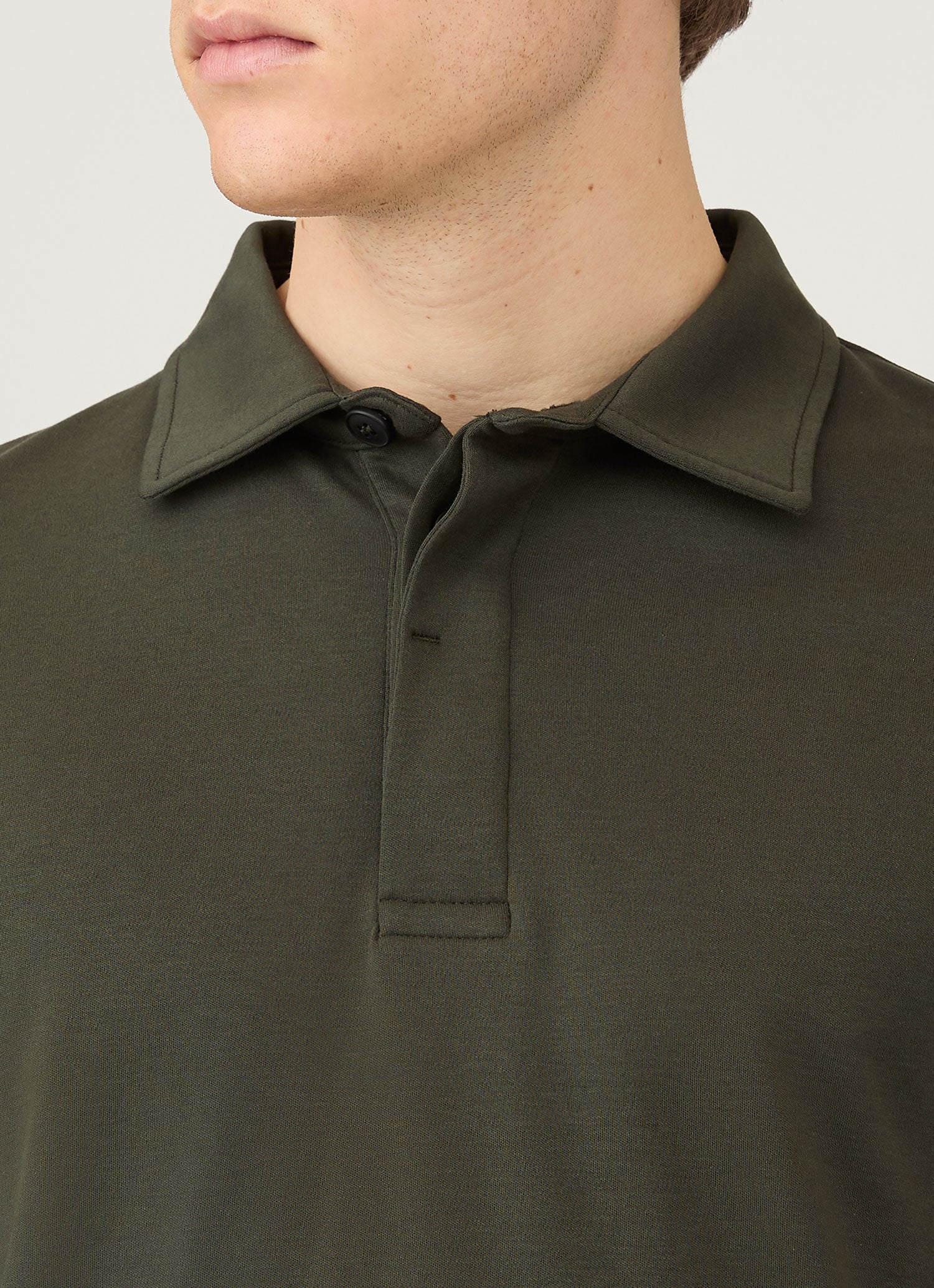 Men's Heavyweight Rugby Polo Shirt in Dark Green - Image 6