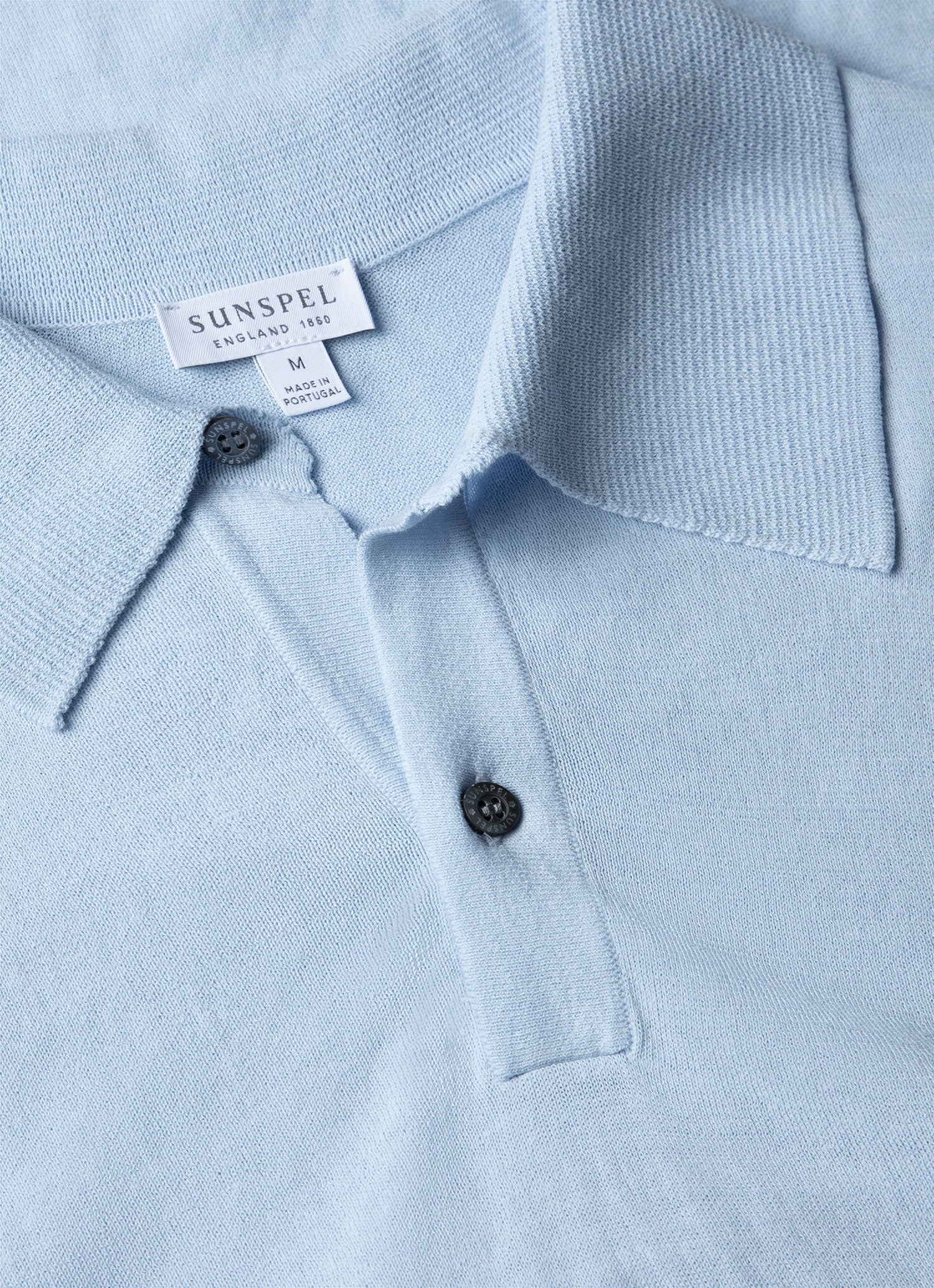 Men's Ice Cotton Polo Shirt in Blue Mist - Image 4