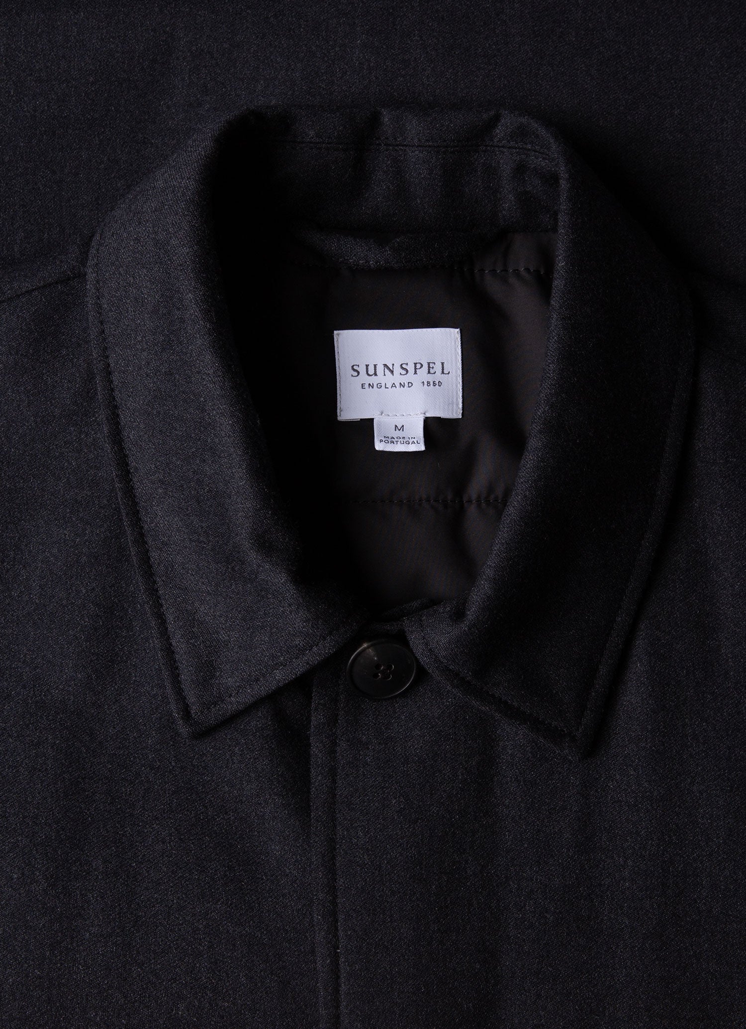 Men's Insulated Wool Jacket in Charcoal Melange - Image 4