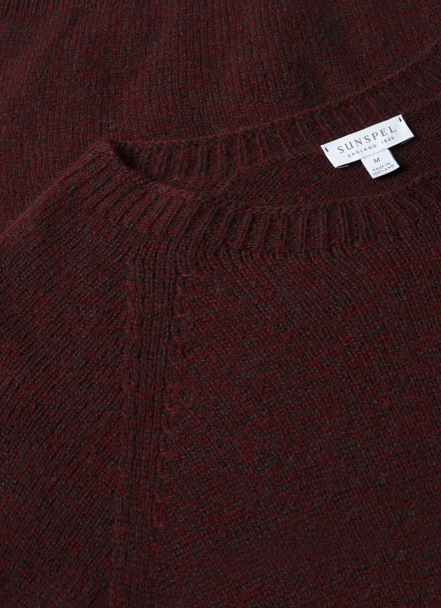 Men's Lambswool Crew Neck Jumper in Bakelite Twist - Image 4