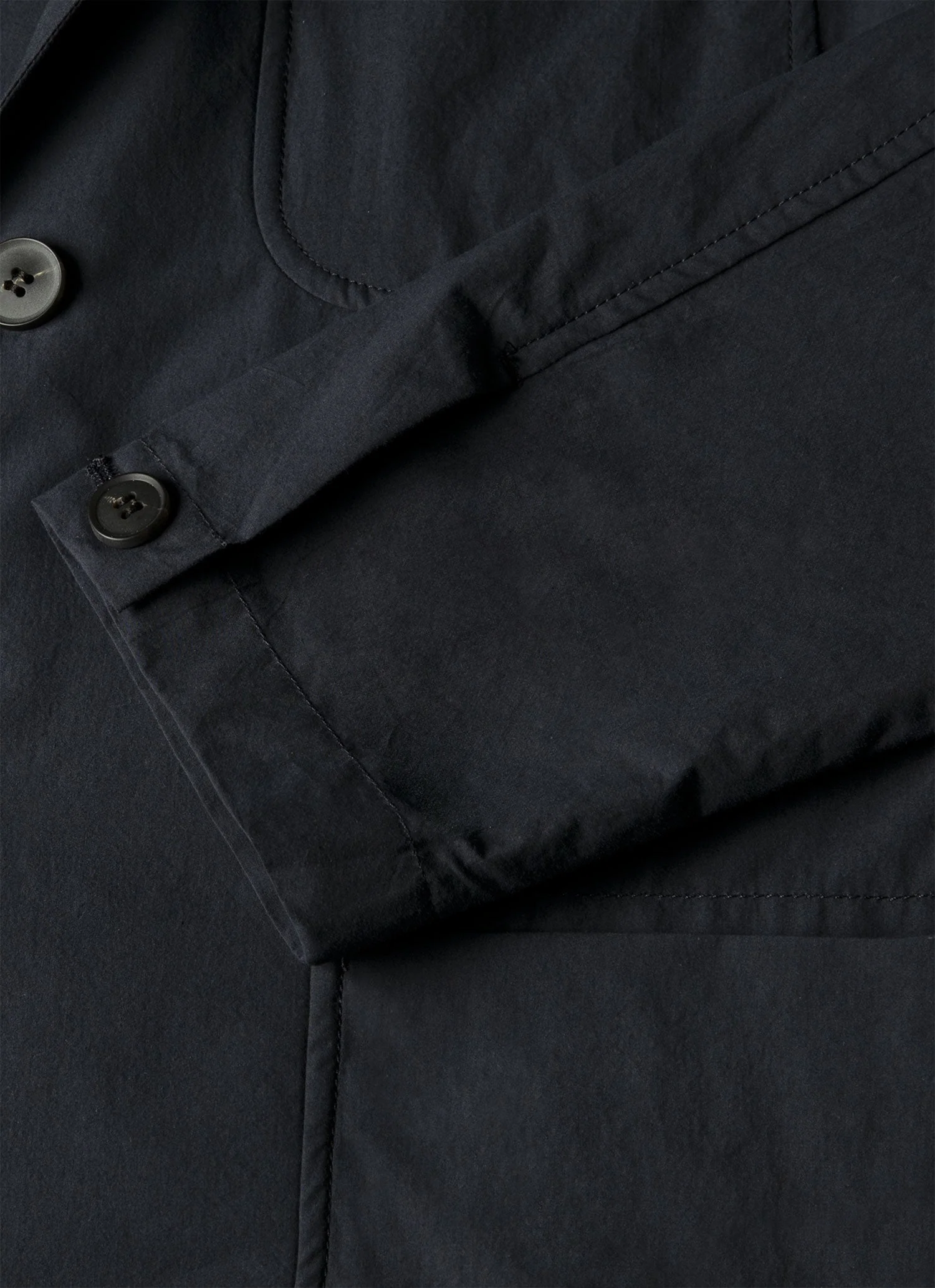 Men's Lightweight Cotton Poplin Blazer in Navy - Image 7