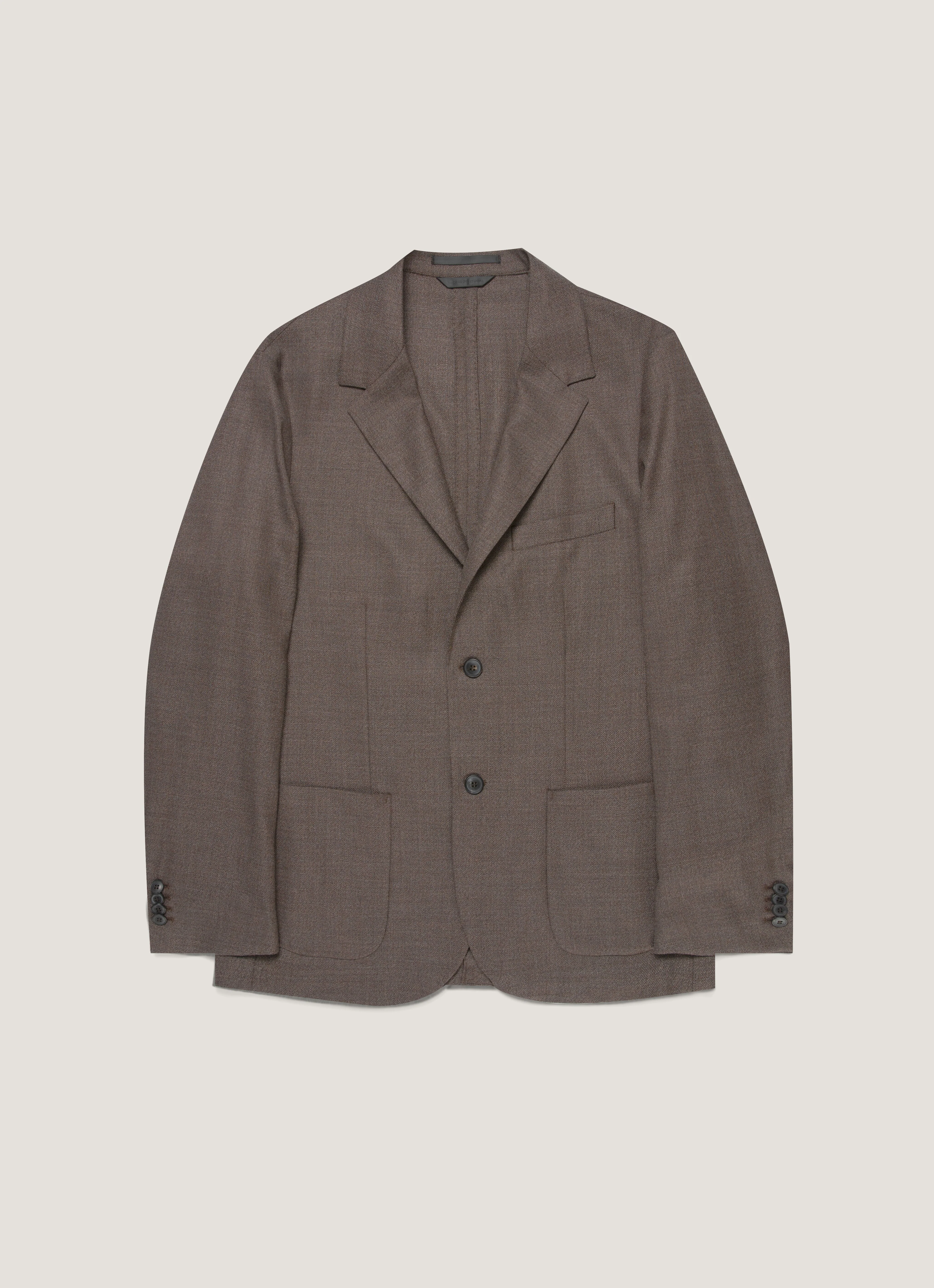 Men's Lightweight Travel Wool Two-Piece Suit in Light Coffee Melange - Image 3