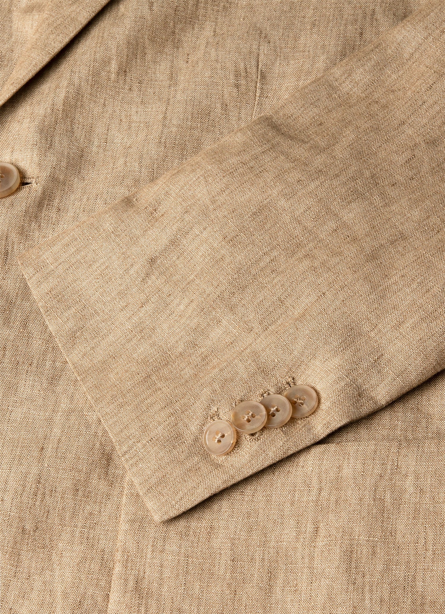 Men's Linen Blazer in Dune Melange - Image 7