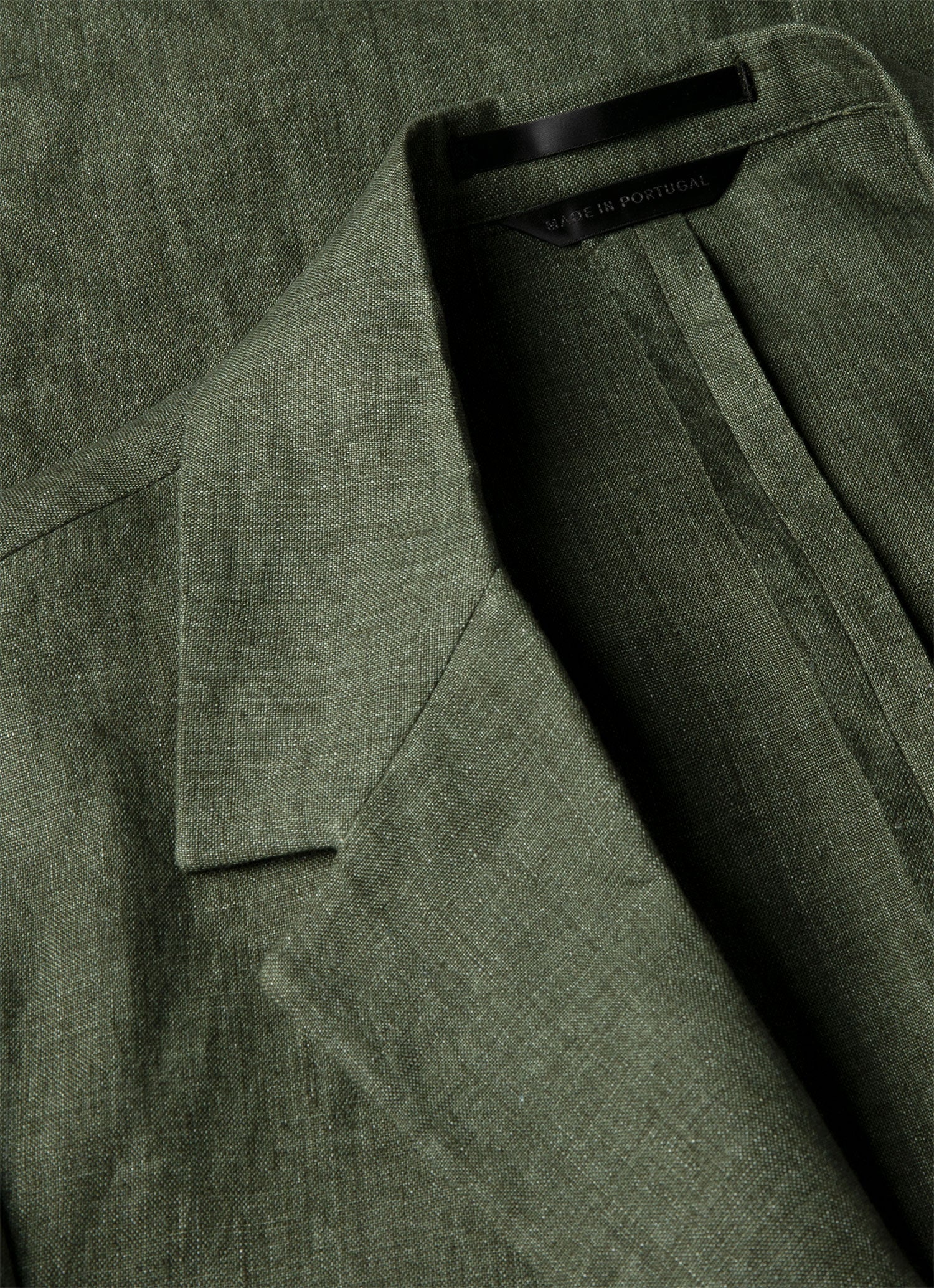 Men's Linen Blazer in Hunter Green - Image 4