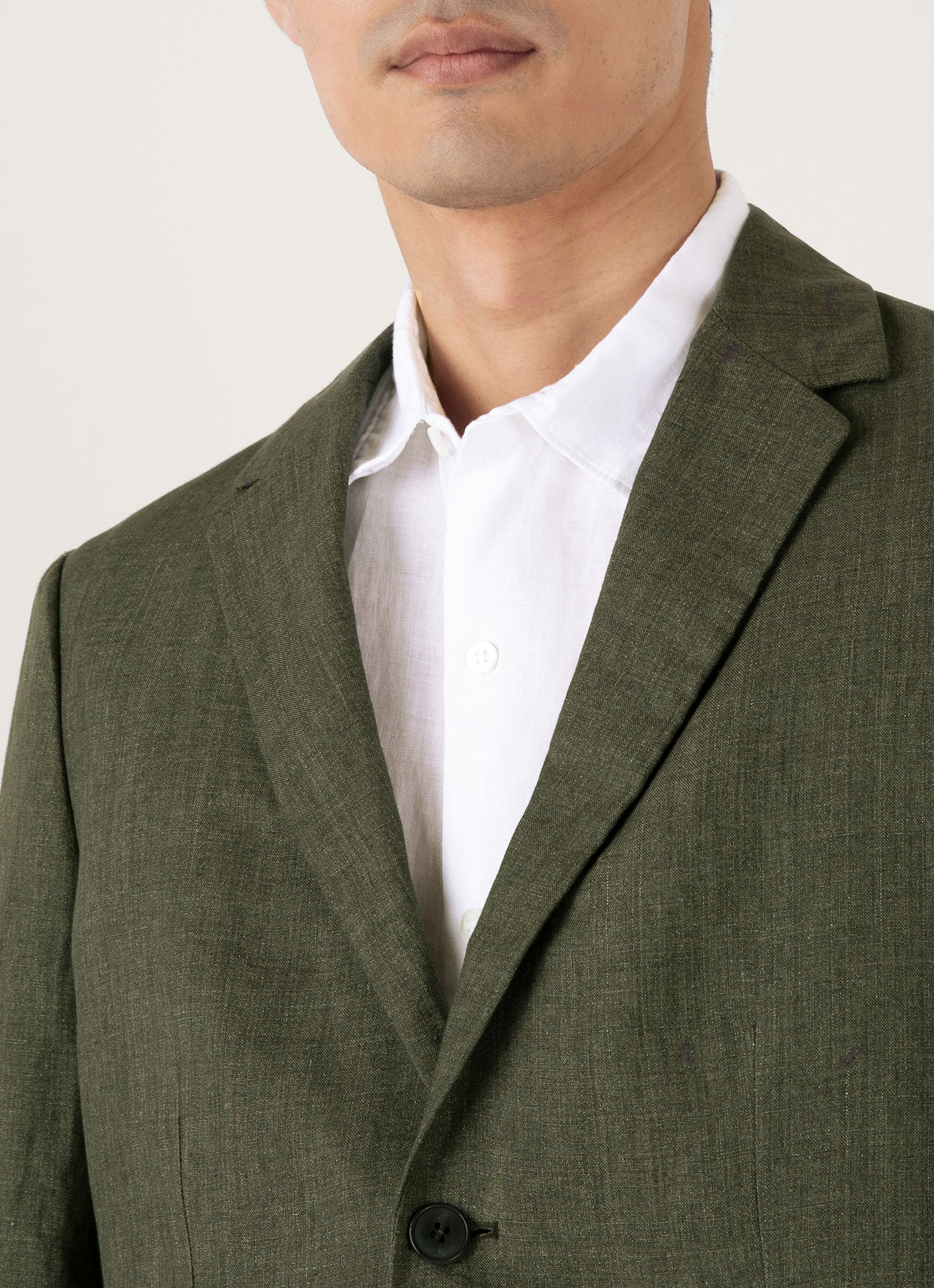Men's Linen Blazer in Hunter Green - Image 6