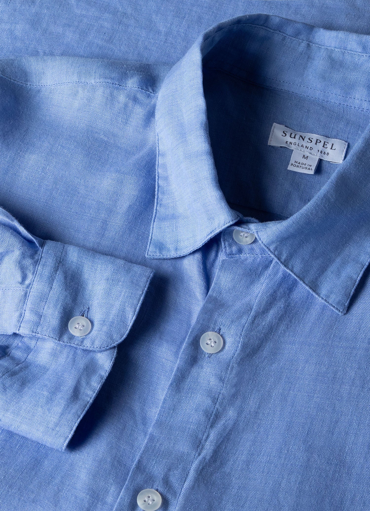 Men's Linen Shirt in Cool Blue - Image 4