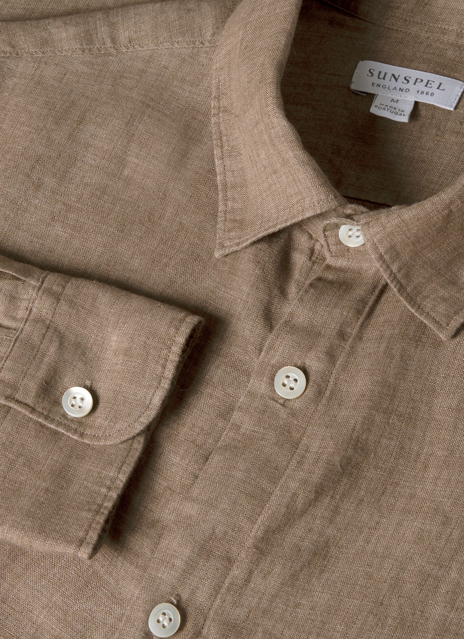 Men's Linen Shirt in Dune - Image 4