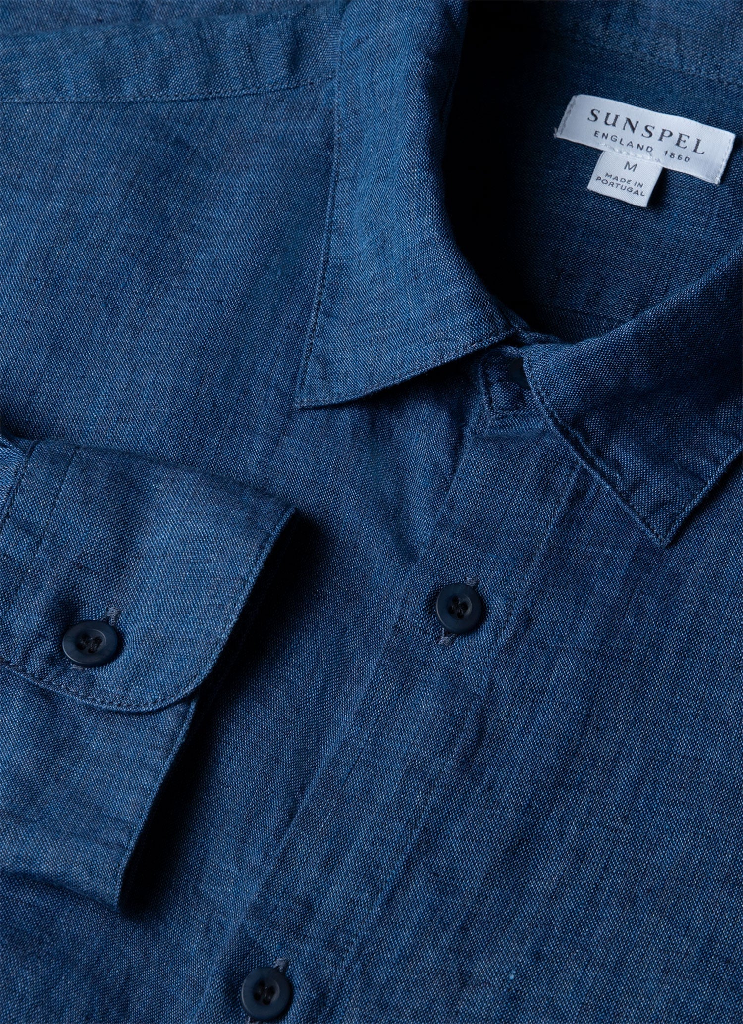 Men's Linen Shirt in Ink Blue - Image 4