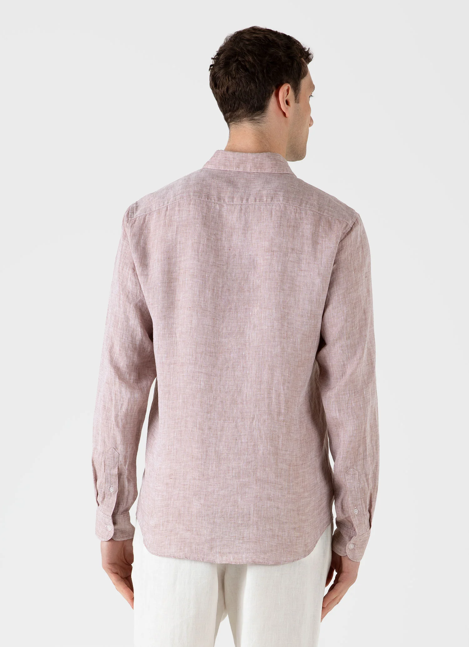 Men's Linen Shirt in Light Brown - Image 5
