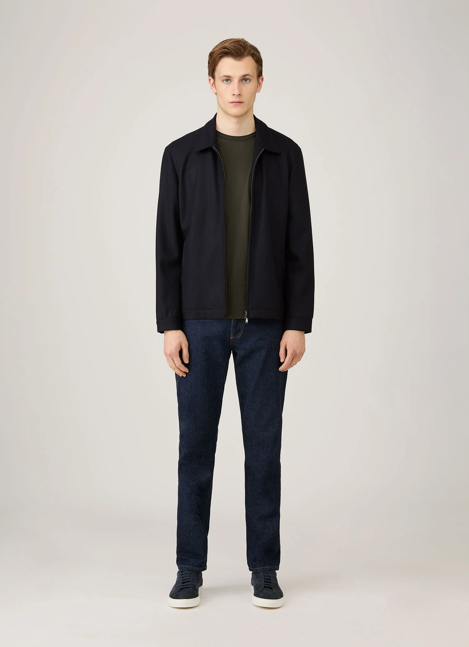 Men's Long Sleeve Classic T-shirt in Dark Green - Image 3