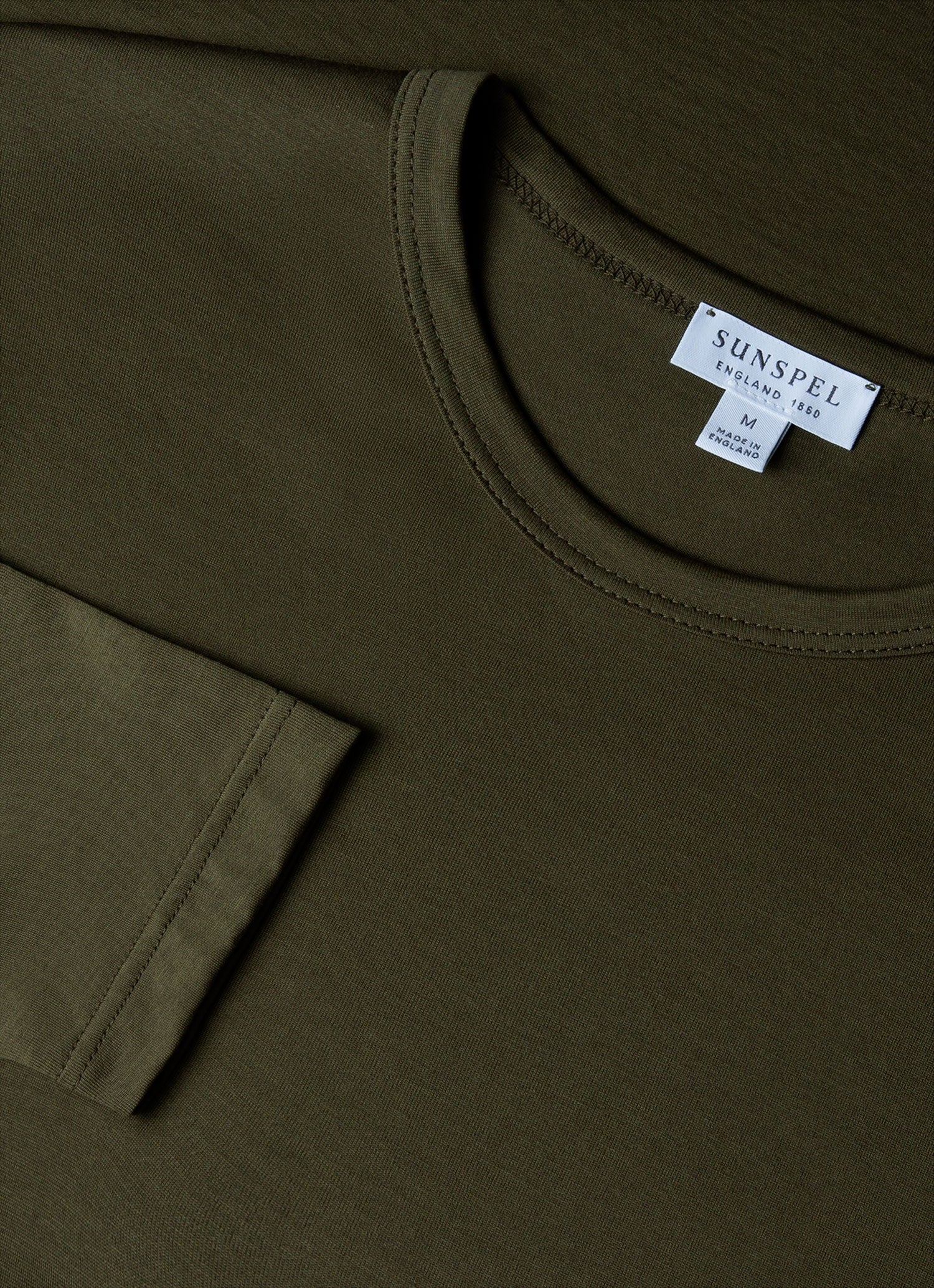 Men's Long Sleeve Classic T-shirt in Pine Green - Image 4