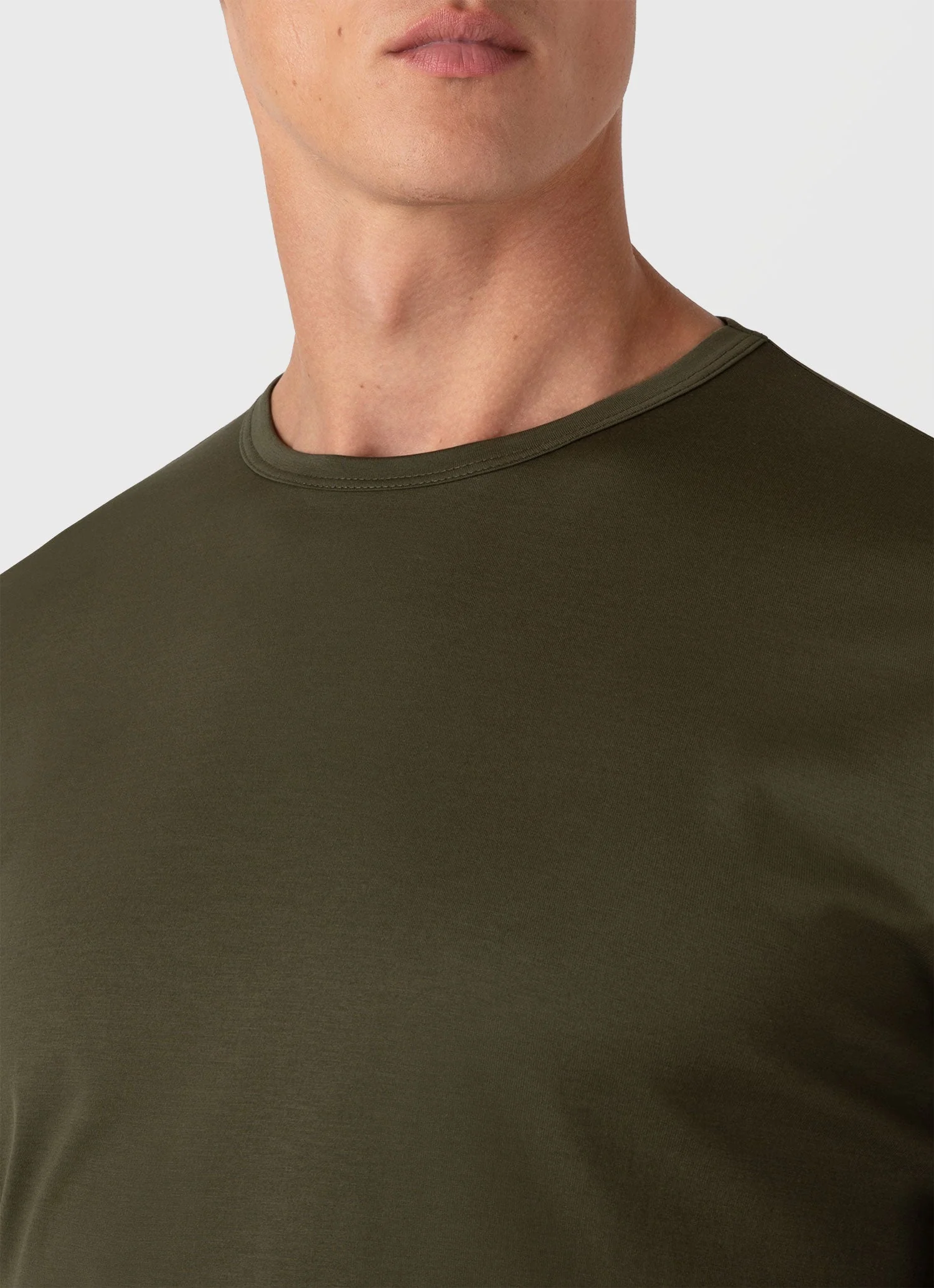 Men's Long Sleeve Classic T-shirt in Pine Green - Image 6