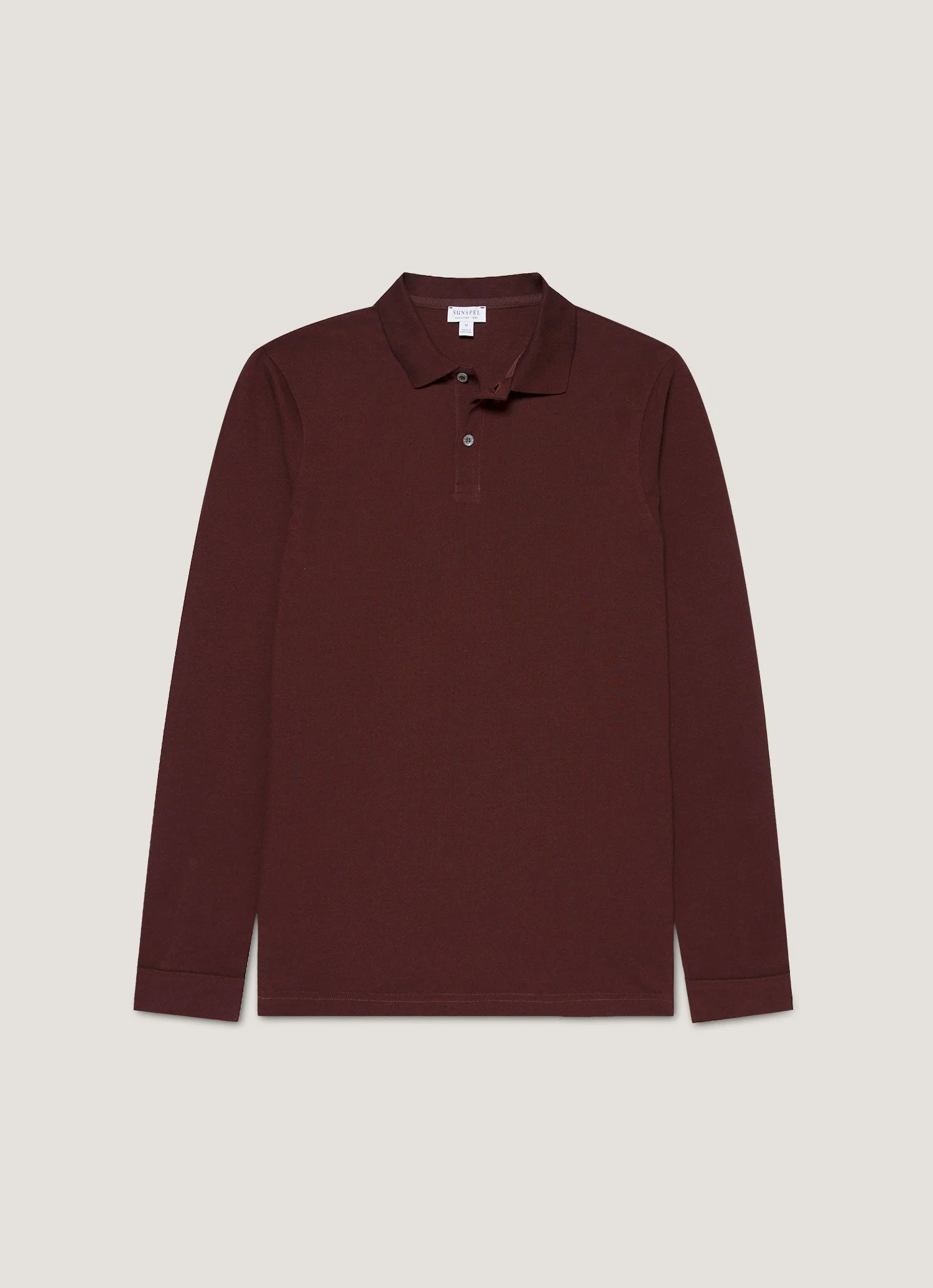 Men's Long Sleeve Piqué Polo Shirt in Bakelite