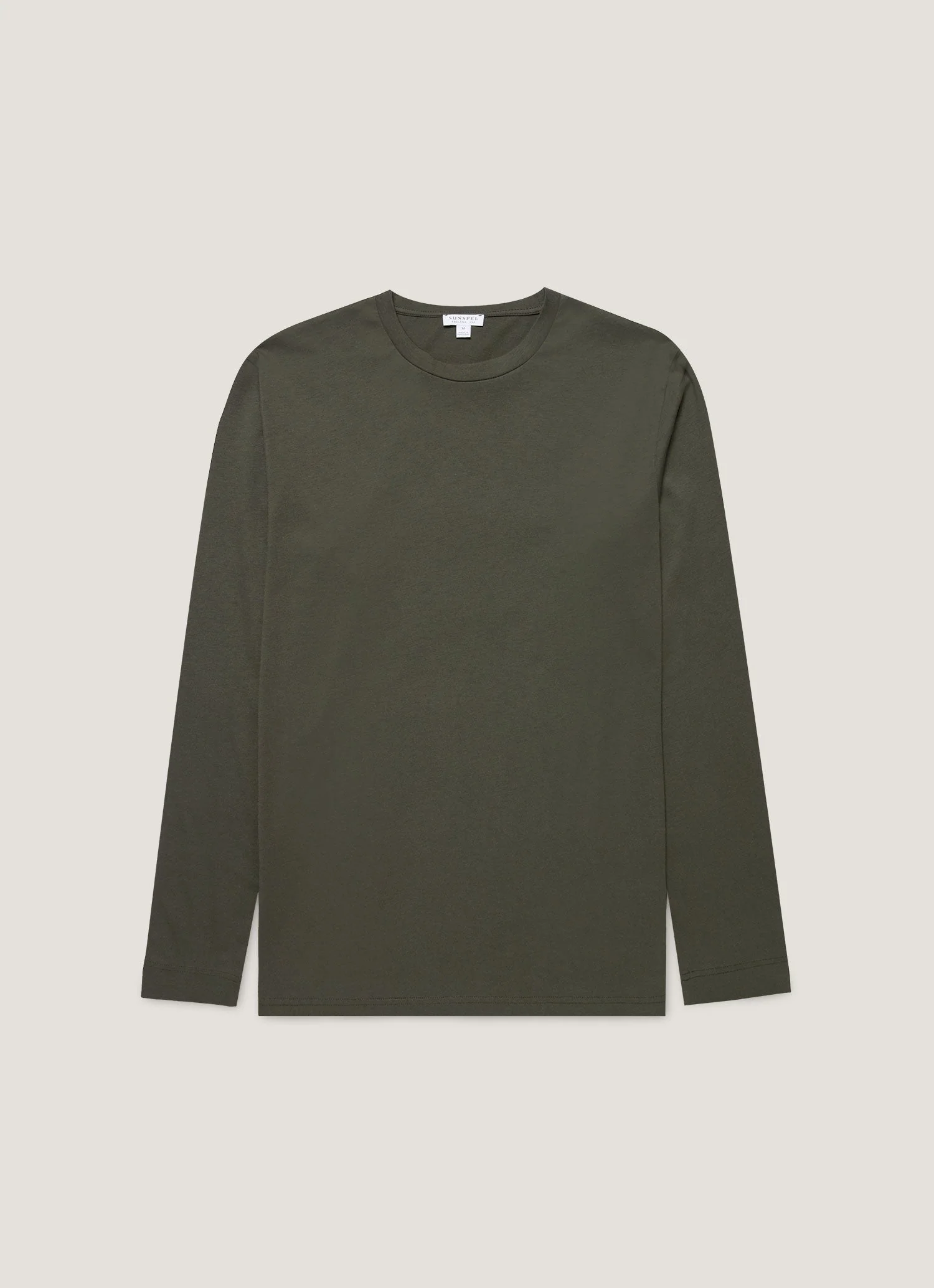 Men's Long Sleeve Riviera Midweight T-shirt in Dark Green