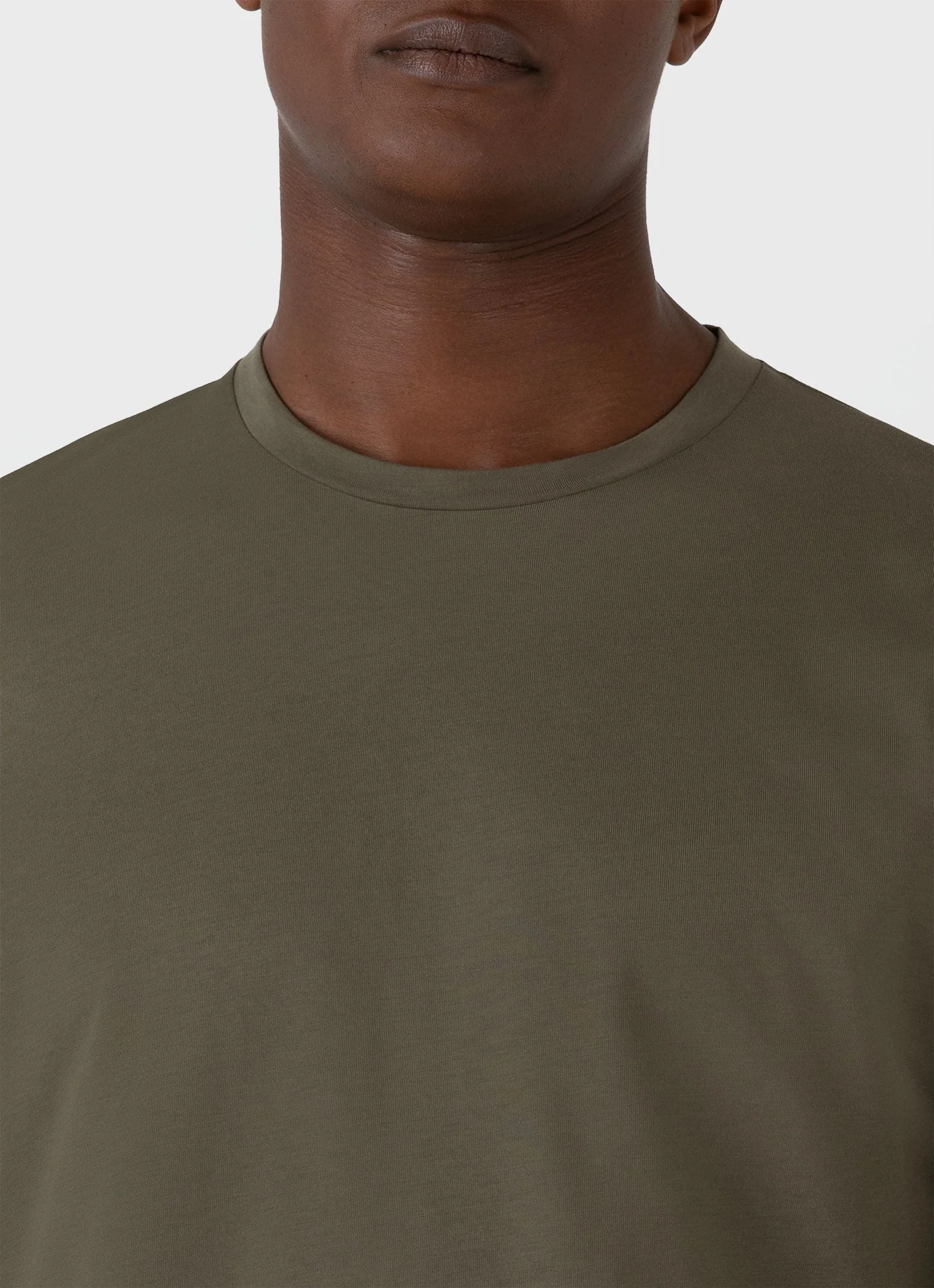 Men's Long Sleeve Riviera Midweight T-shirt in Khaki - Image 6