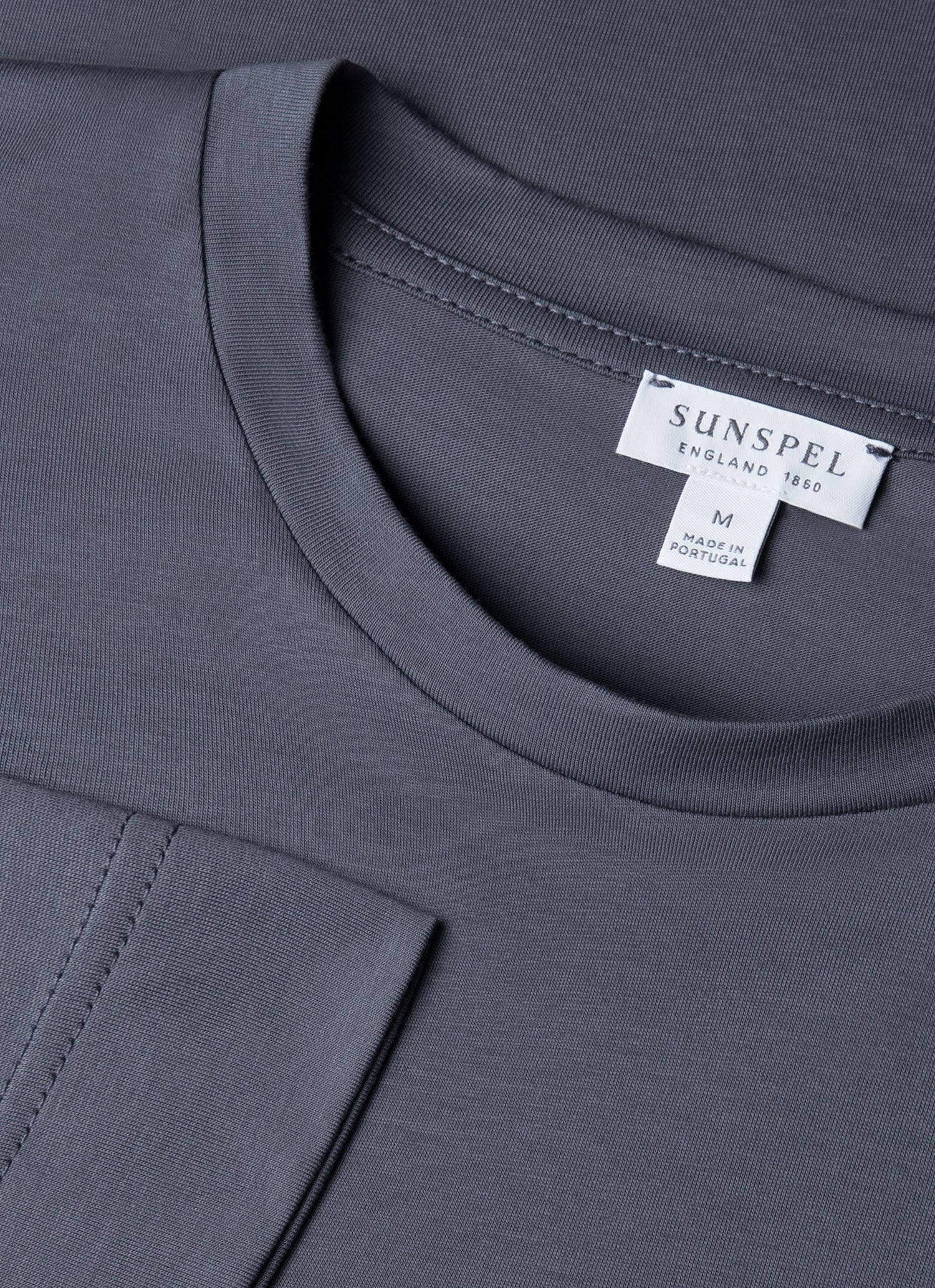 Men's Long Sleeve Riviera Midweight T-shirt in Slate Blue - Image 4