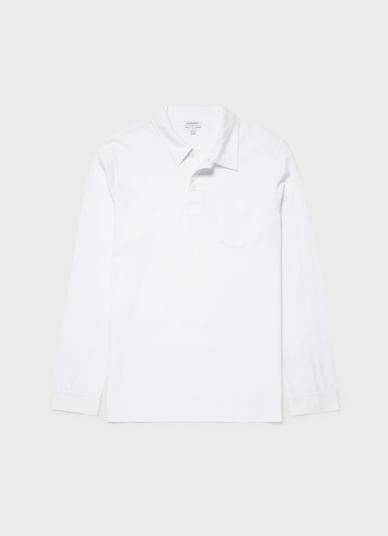Men's Long Sleeve Riviera Polo Shirt in White