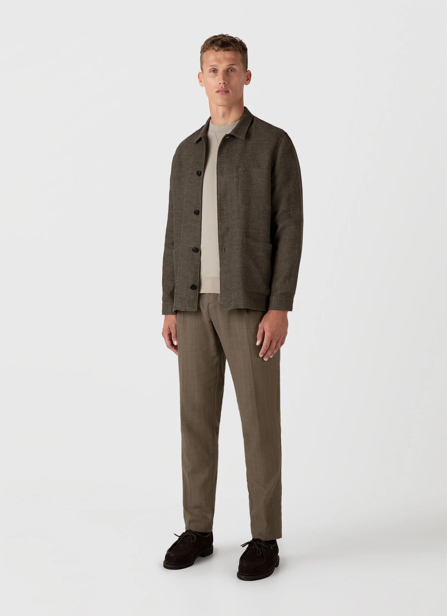 Men's Loopback Sweatshirt in Ash Grey - Image 3