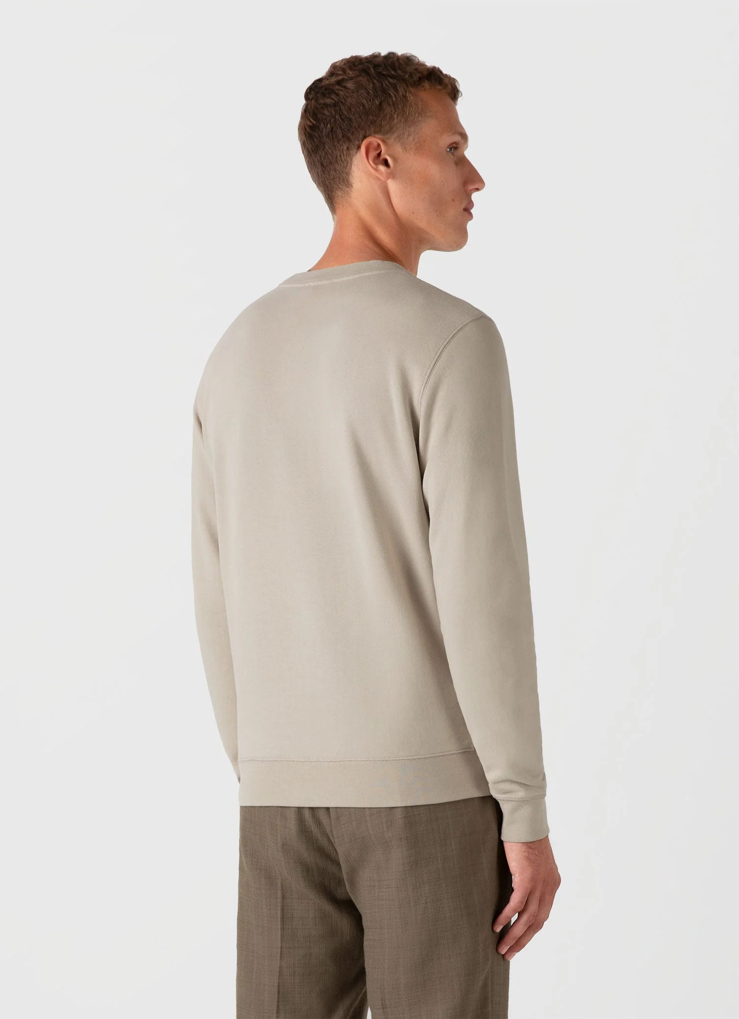 Men's Loopback Sweatshirt in Ash Grey - Image 5