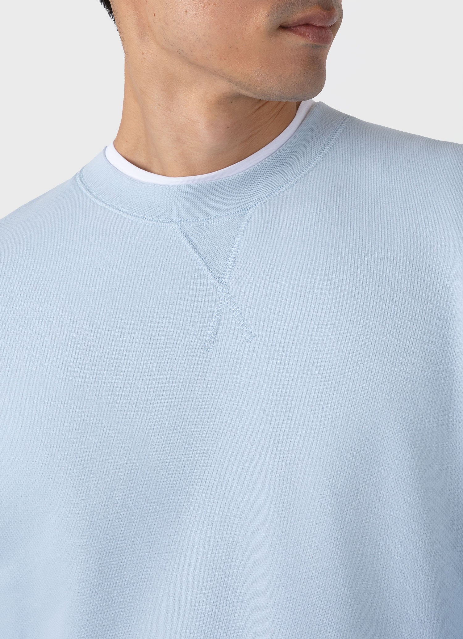 Men's Loopback Sweatshirt in Blue Mist - Image 6