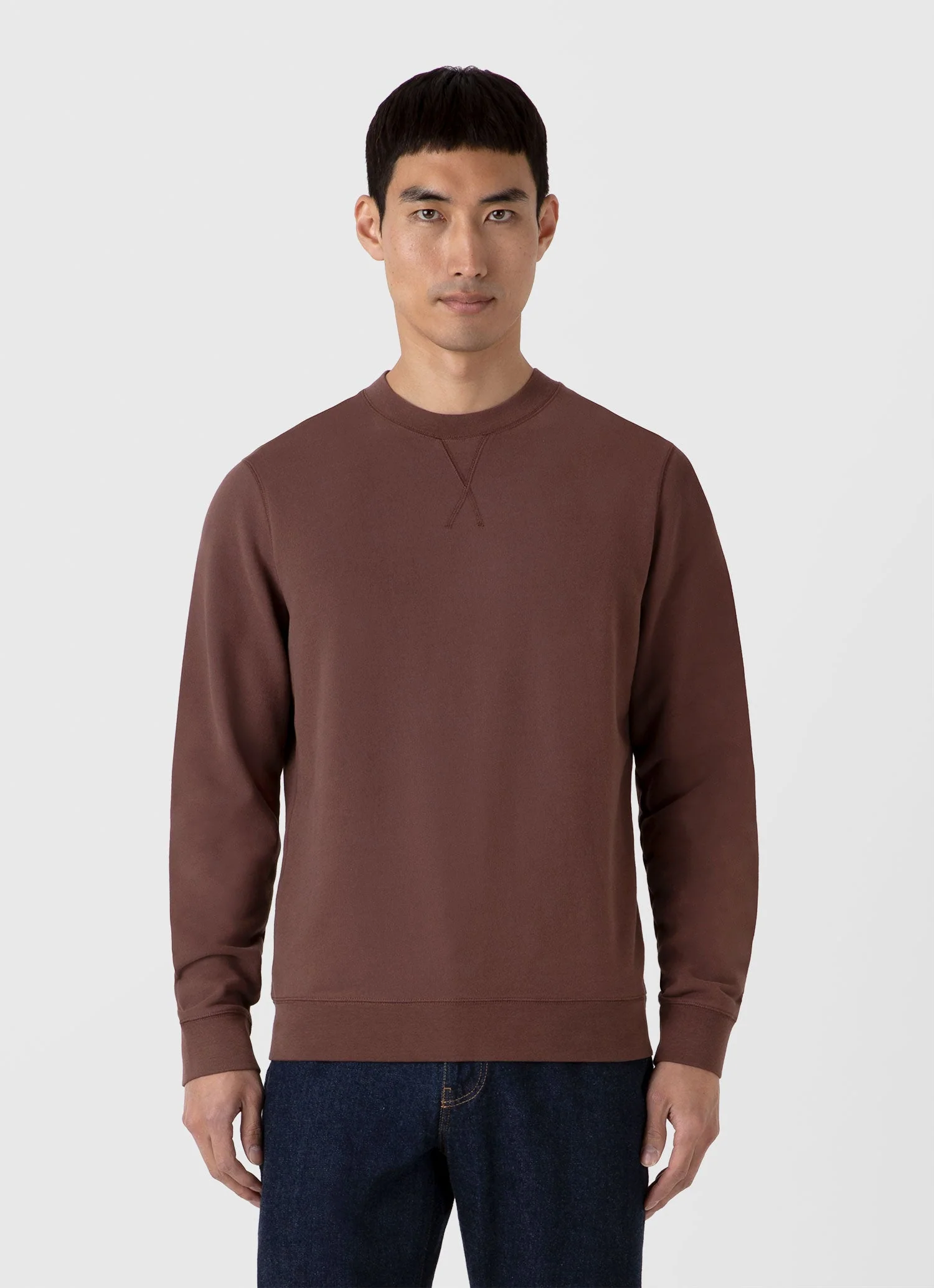 Men's Loopback Sweatshirt in Cocoa Brown - Image 2