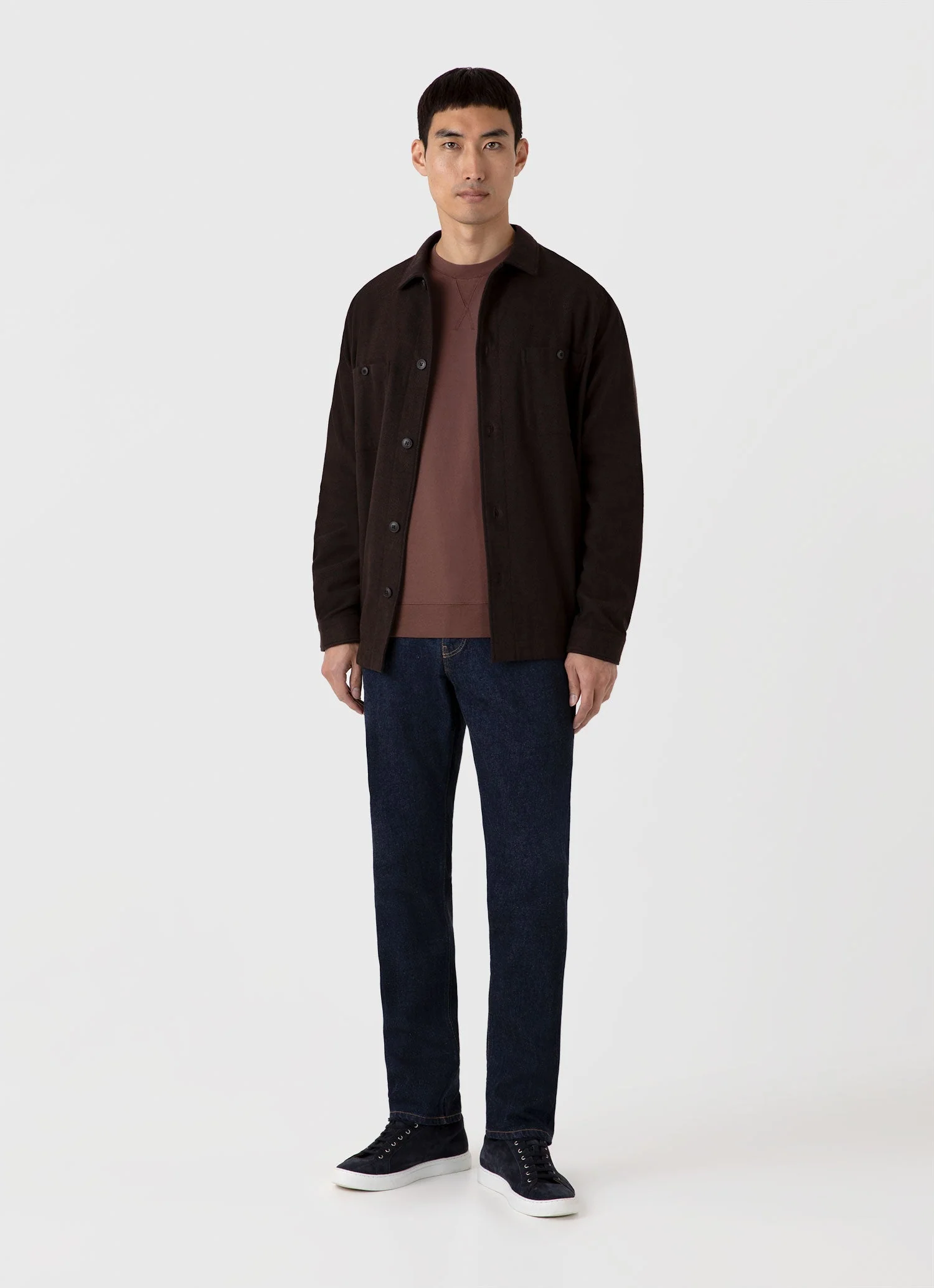 Men's Loopback Sweatshirt in Cocoa Brown - Image 3