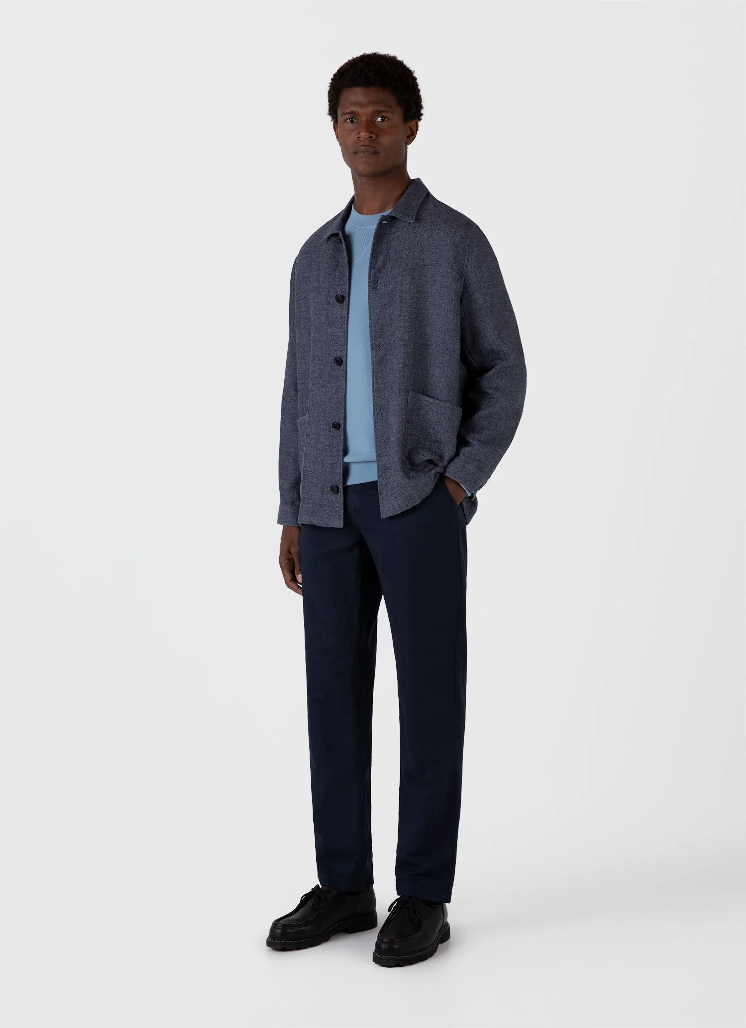 Men's Loopback Sweatshirt in Como Blue - Image 3
