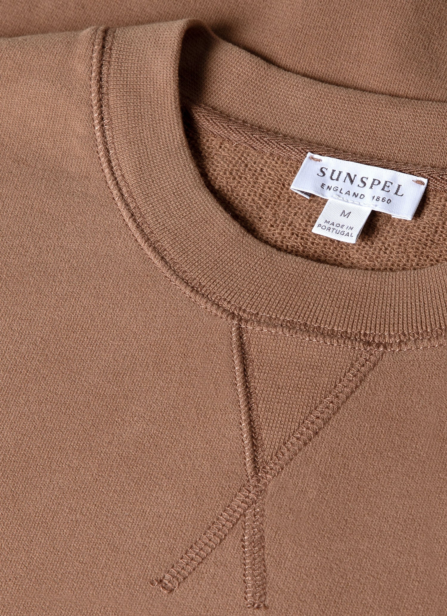 Men's Loopback Sweatshirt in Dark Sand - Image 4