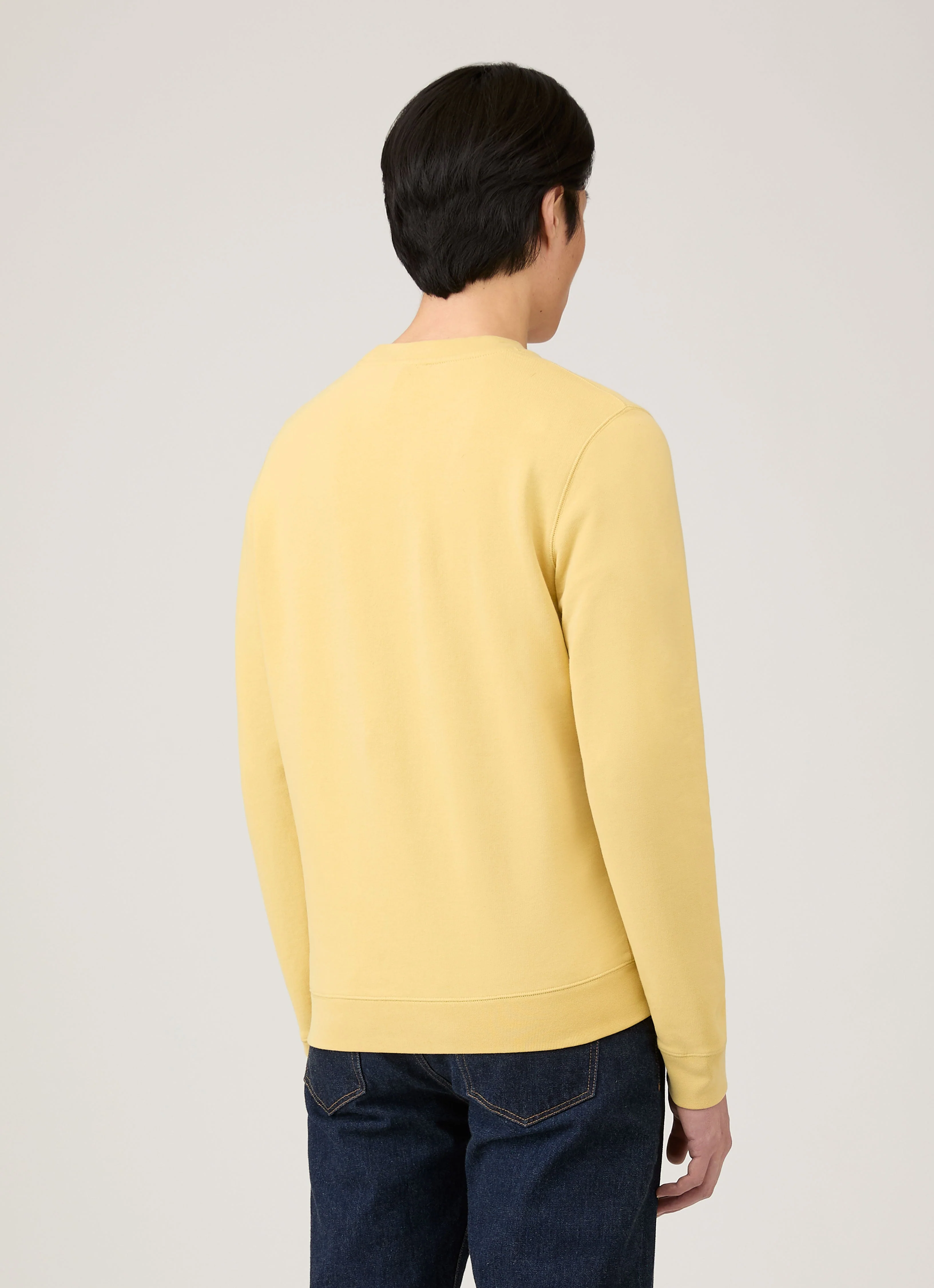 Men's Loopback Sweatshirt in Dusty Yellow - Image 5