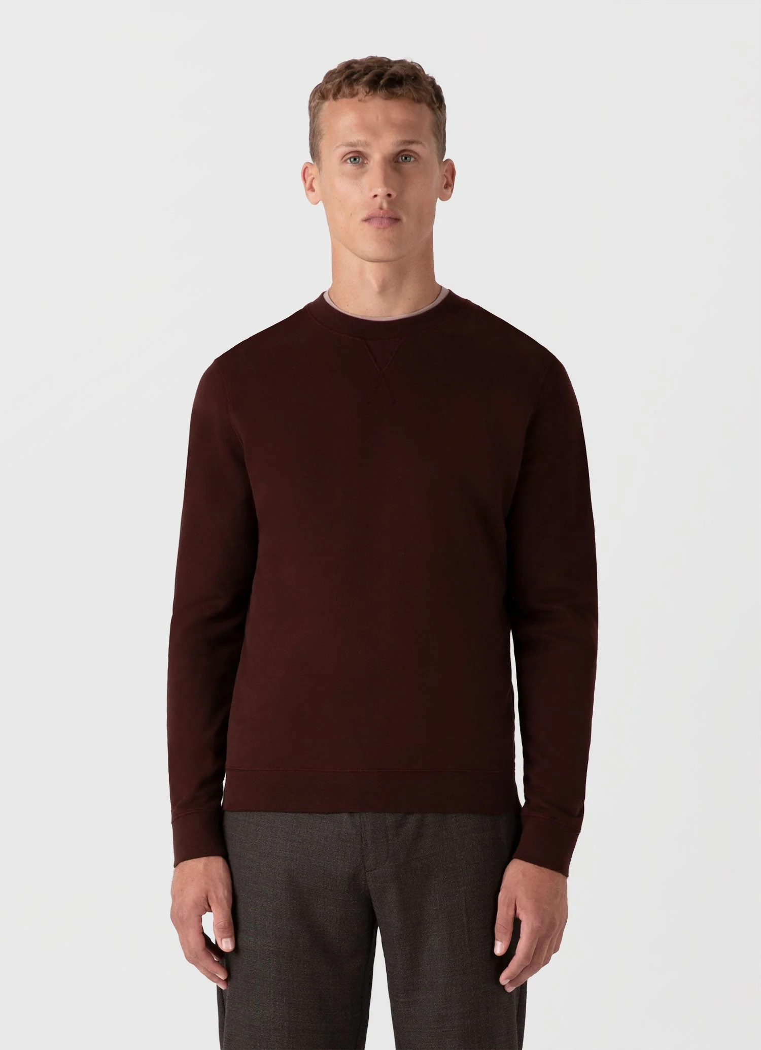 Men's Loopback Sweatshirt in Raisin - Image 2