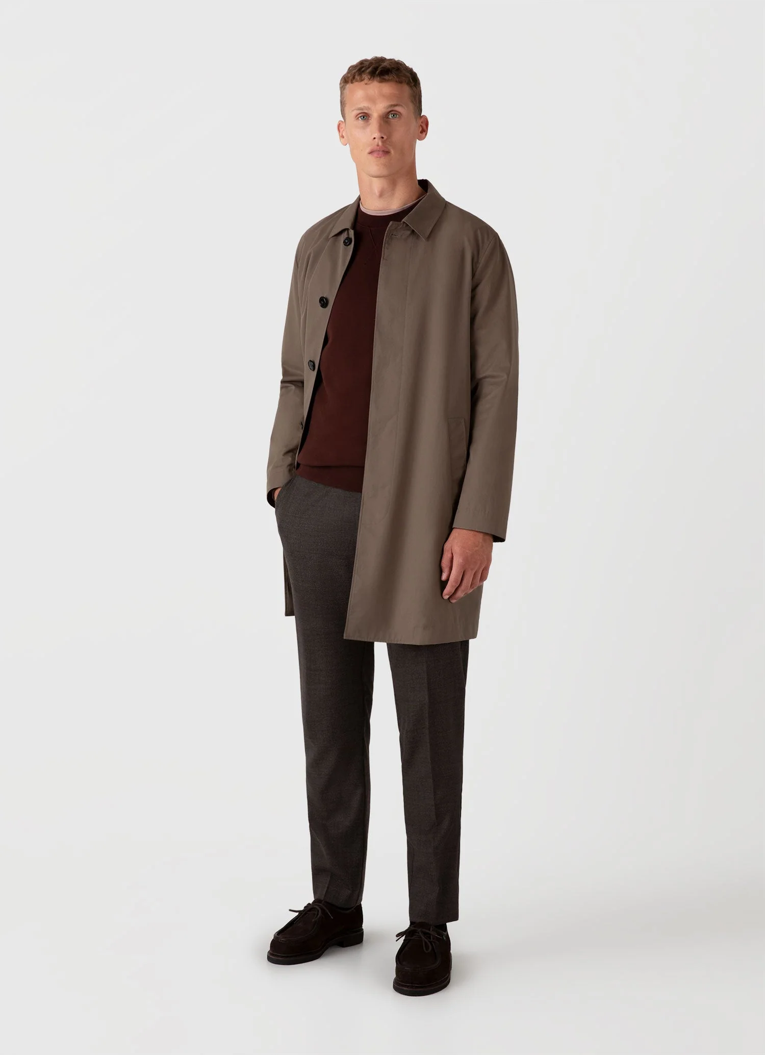 Men's Loopback Sweatshirt in Raisin - Image 3