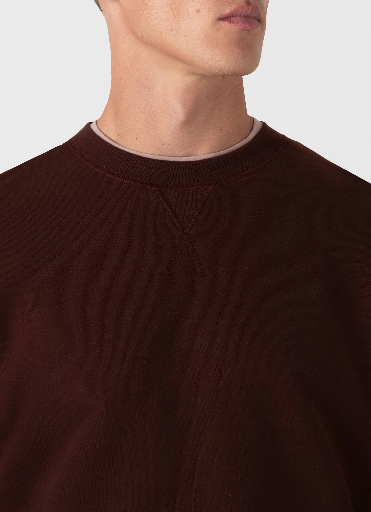 Men's Loopback Sweatshirt in Raisin - Image 6