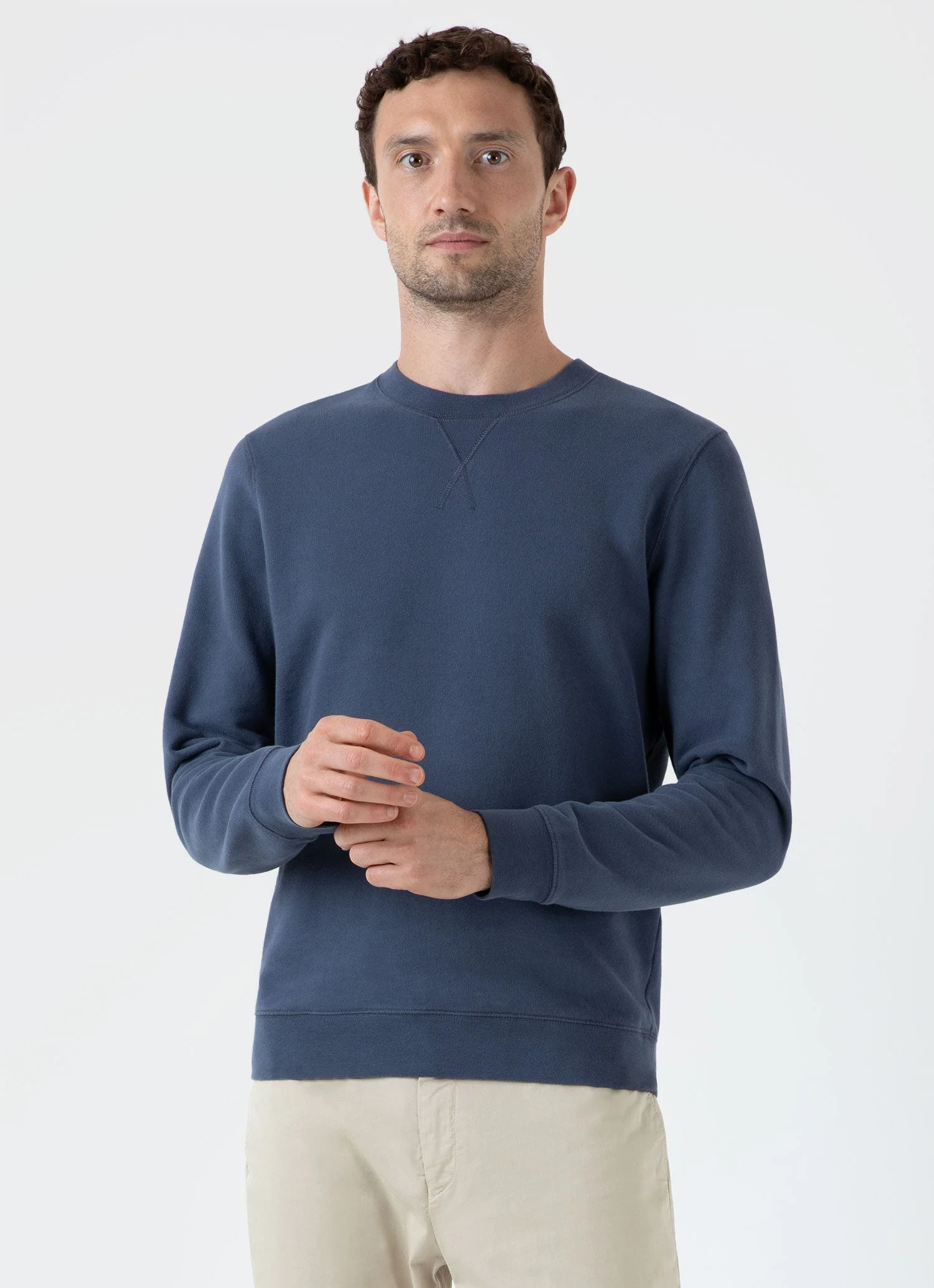 Men's Loopback Sweatshirt in Slate Blue - Image 2